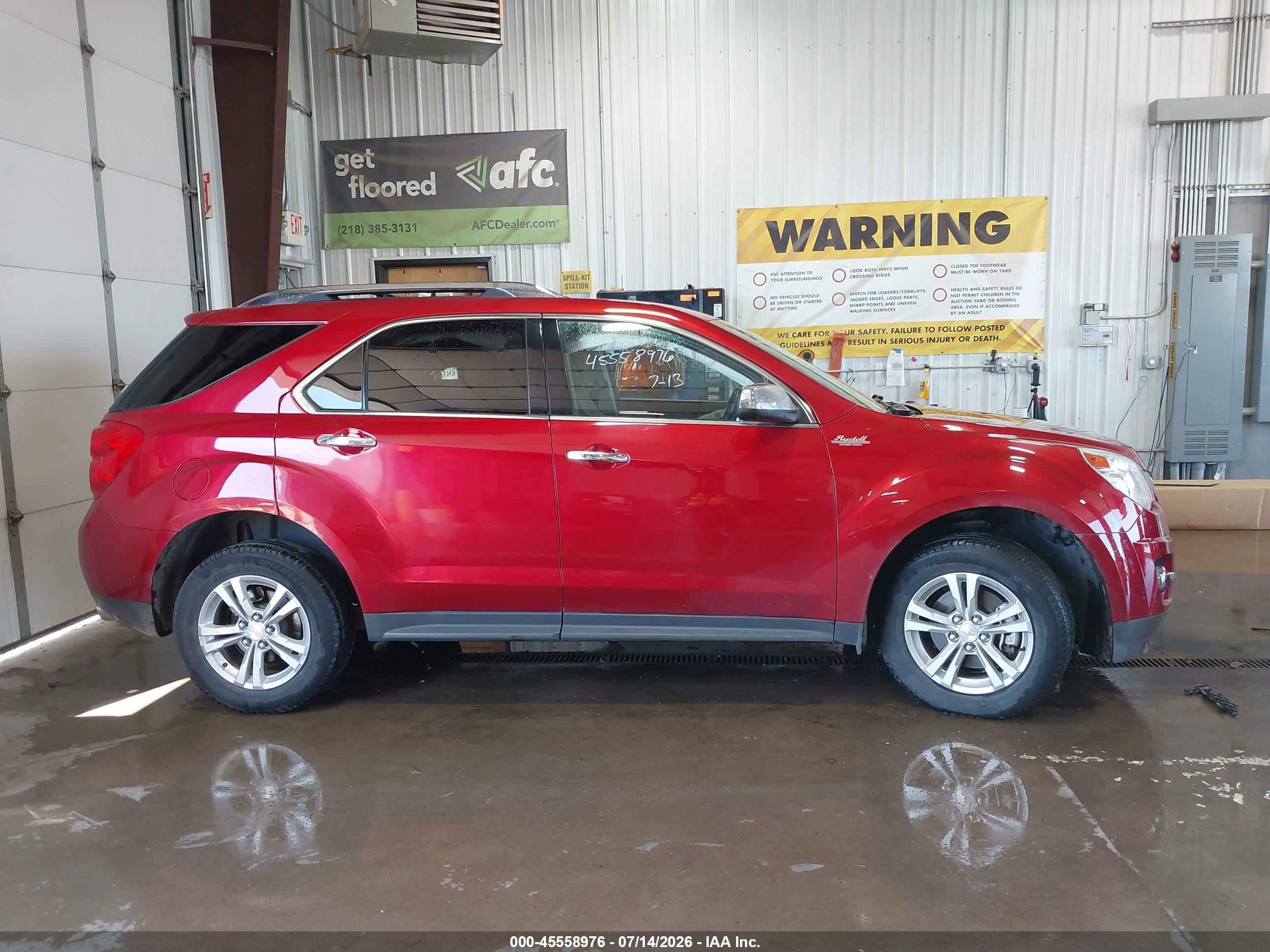 2013 Chevrolet Equinox Ltz Red vin: 2GNFLGE37D6267167