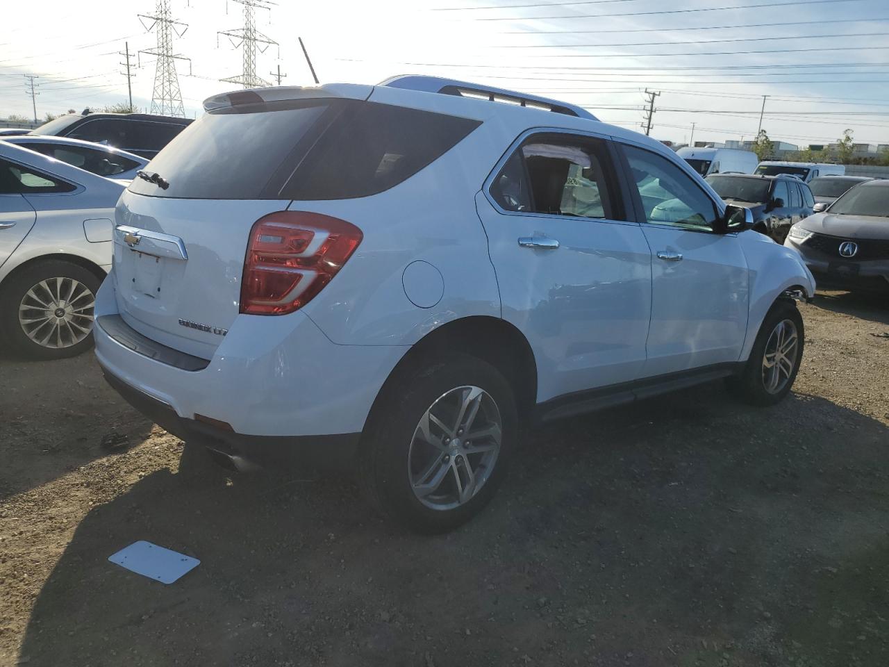 2016 Chevrolet Equinox Ltz White vin: 2GNFLGE38G6213994