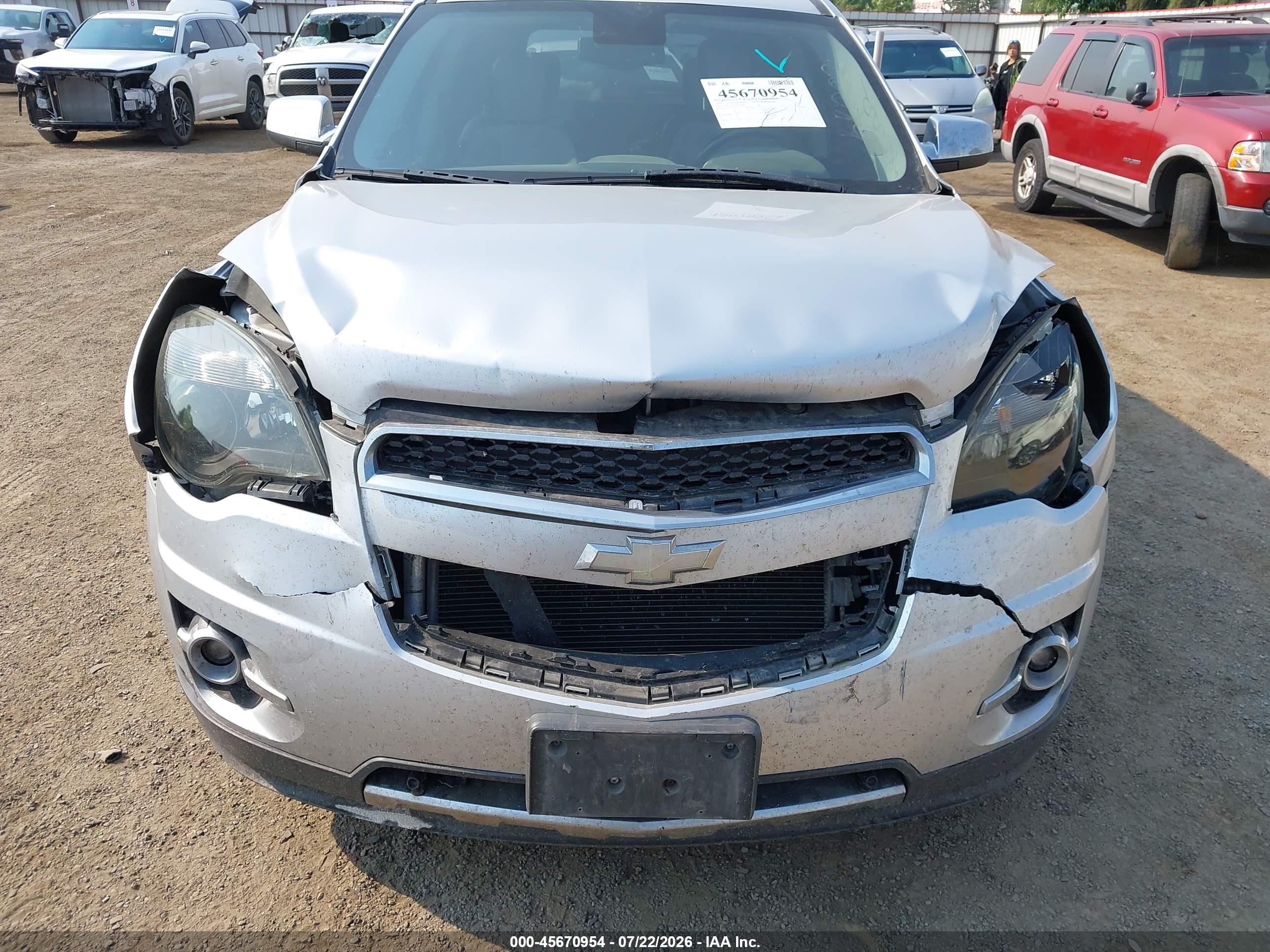 2012 Chevrolet Equinox Ltz Silver vin: 2GNFLGE51C6314063