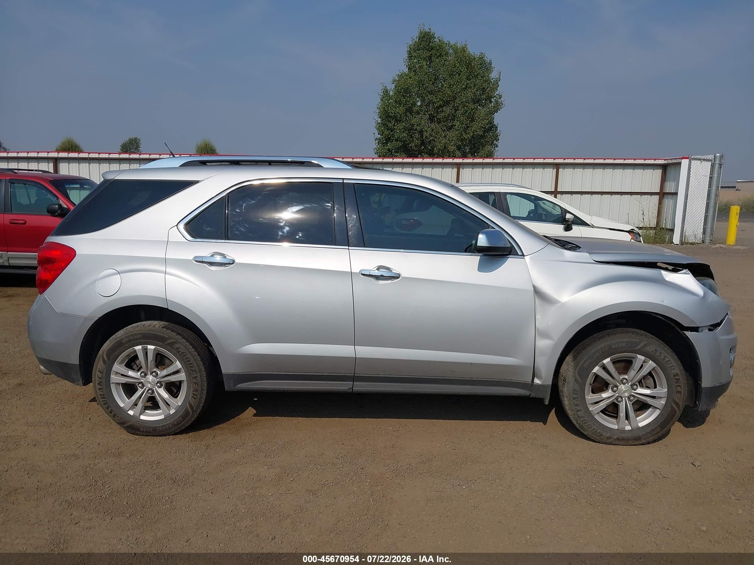 2012 Chevrolet Equinox Ltz Silver vin: 2GNFLGE51C6314063