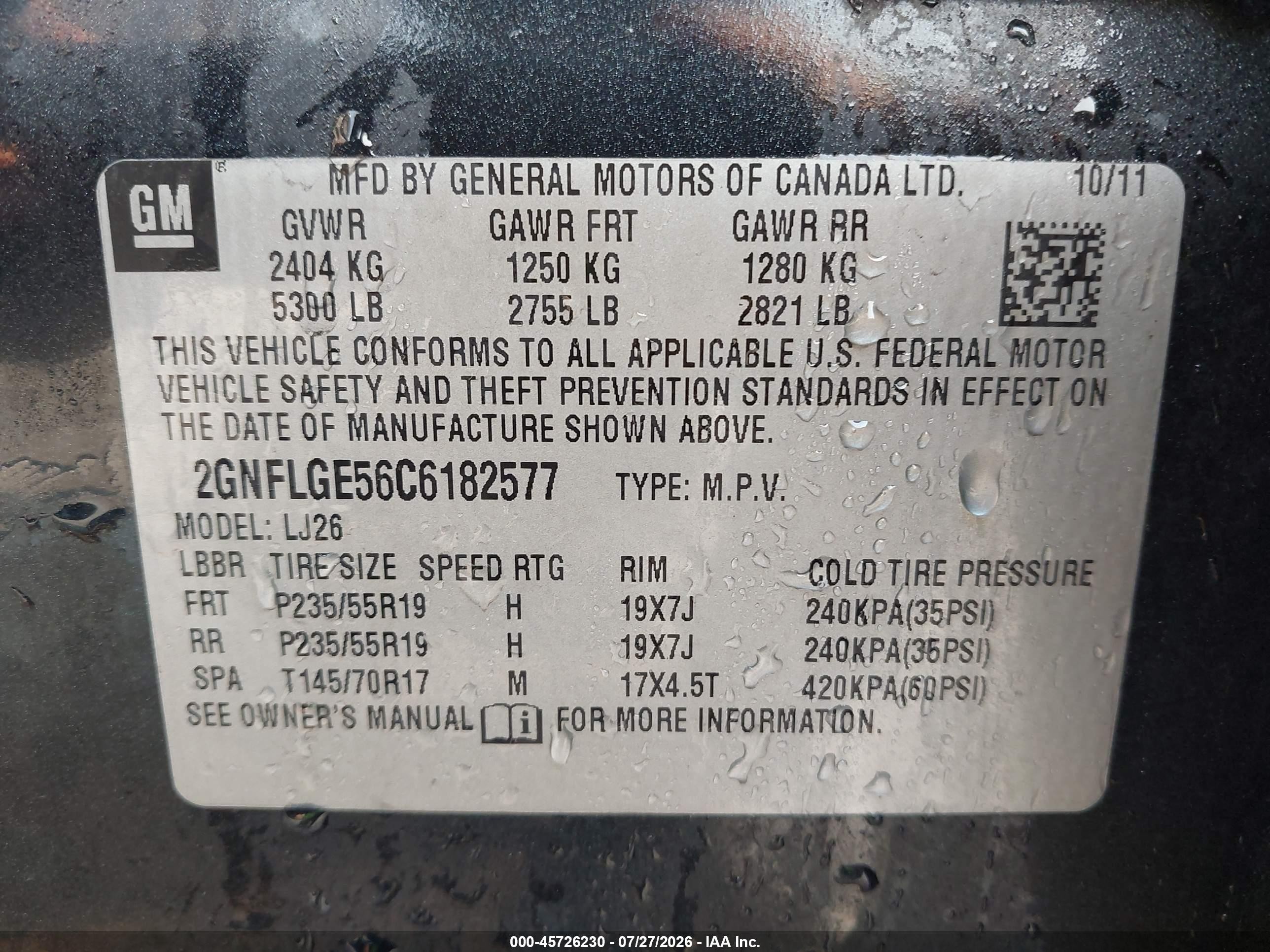 2012 Chevrolet Equinox Ltz Black vin: 2GNFLGE56C6182577