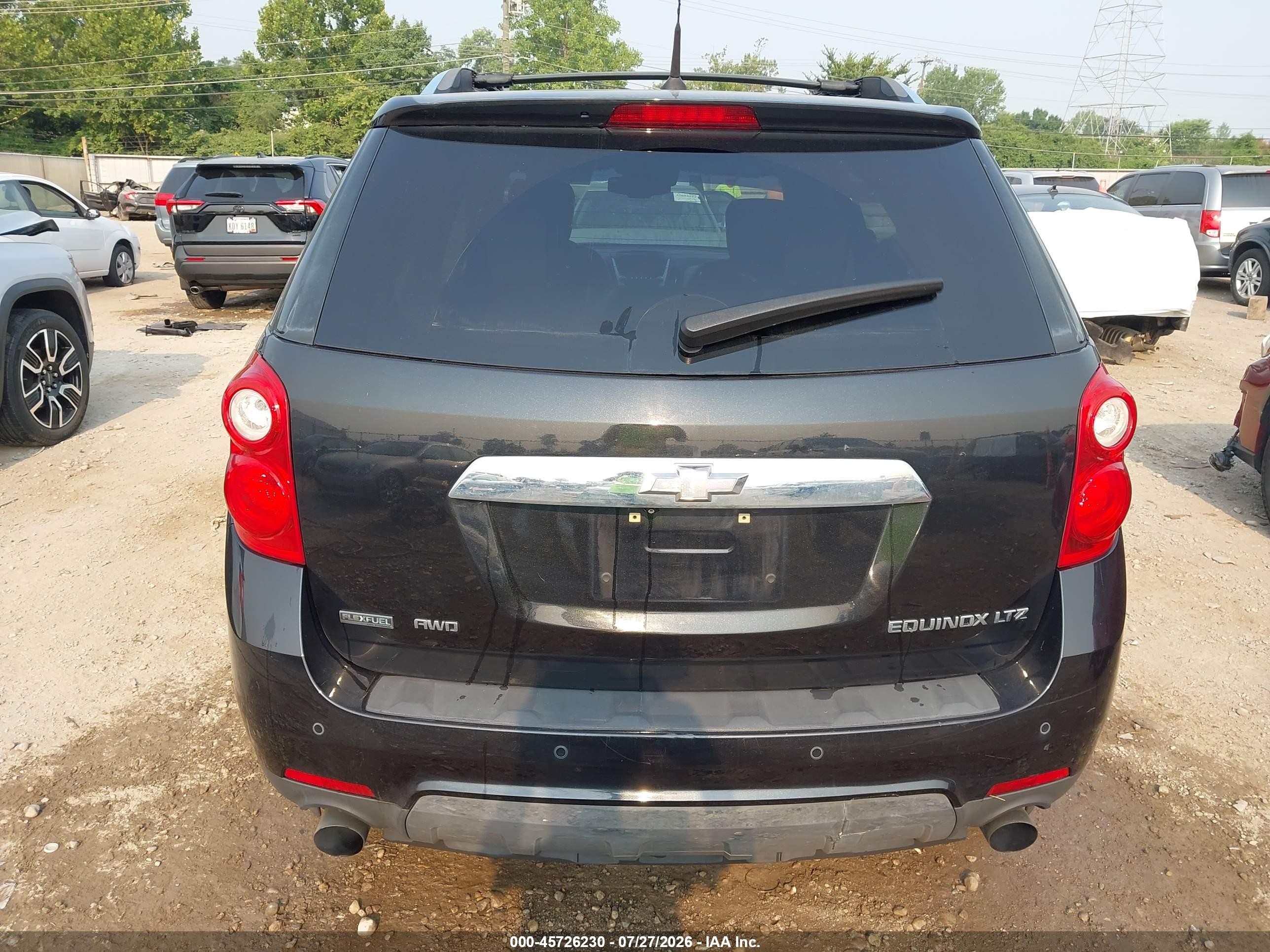 2012 Chevrolet Equinox Ltz Black vin: 2GNFLGE56C6182577