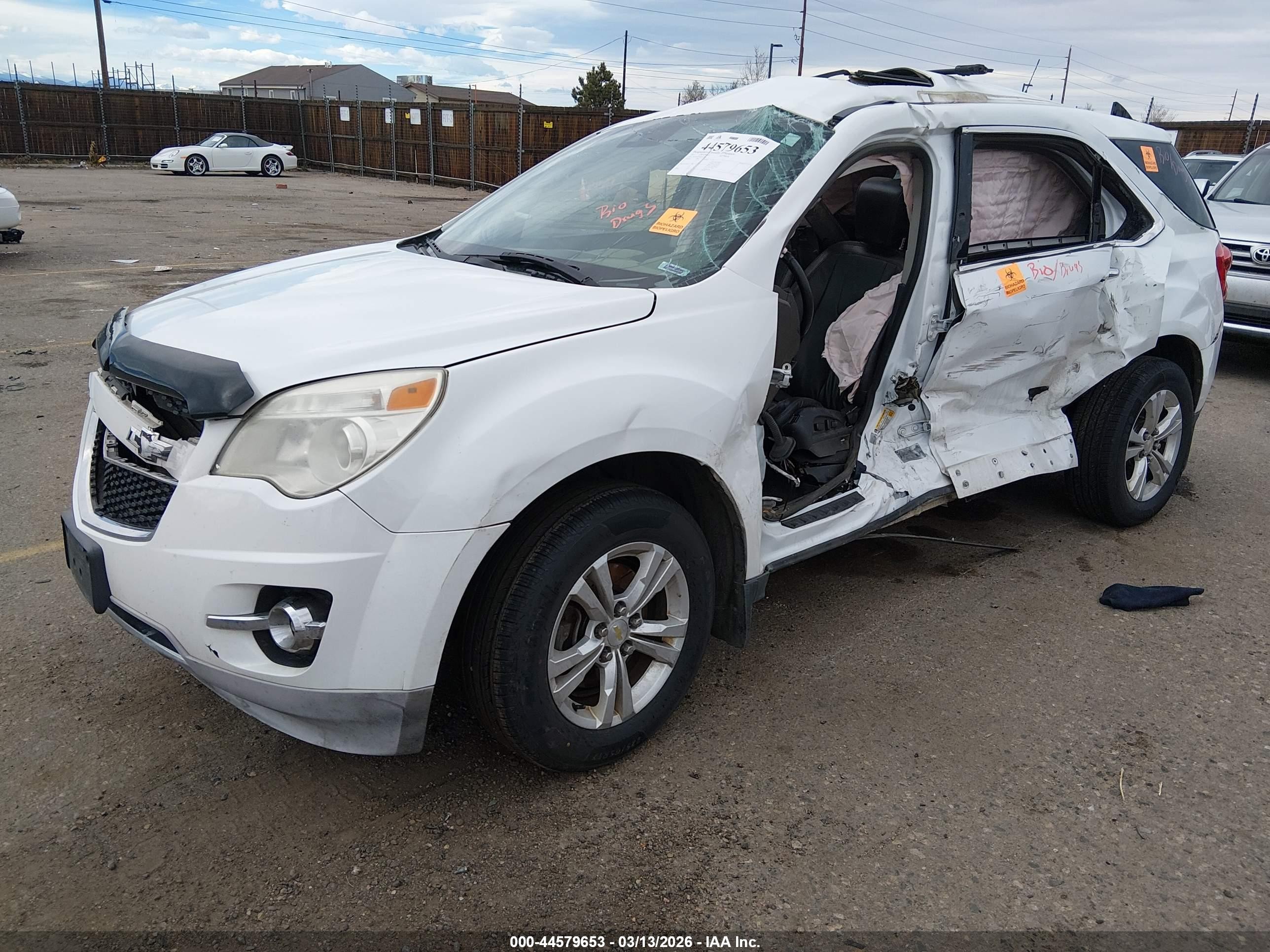 2012 Chevrolet Equinox Ltz Белый vin: 2GNFLGE56C6266396
