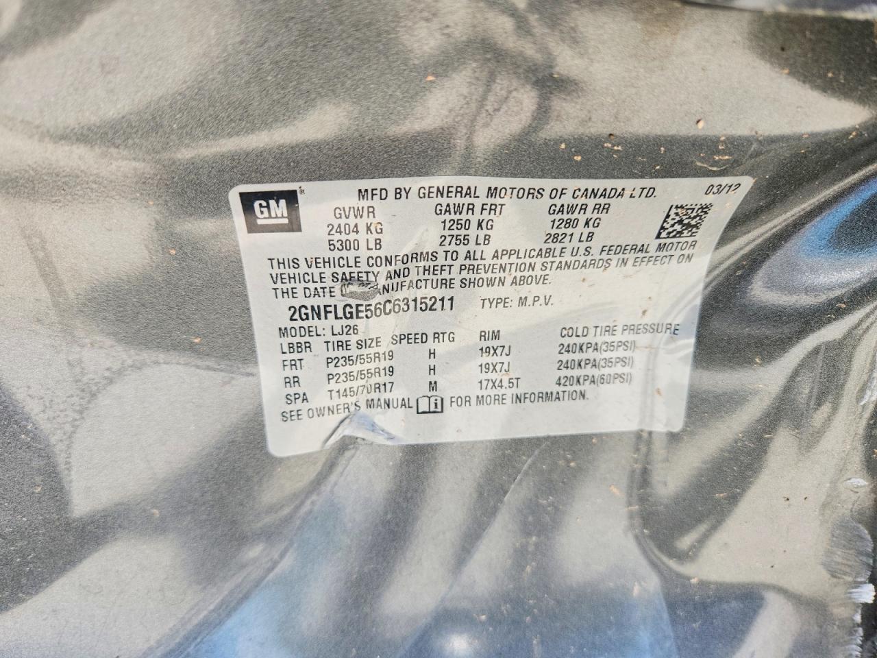 2012 Chevrolet Equinox Ltz Gray vin: 2GNFLGE56C6315211