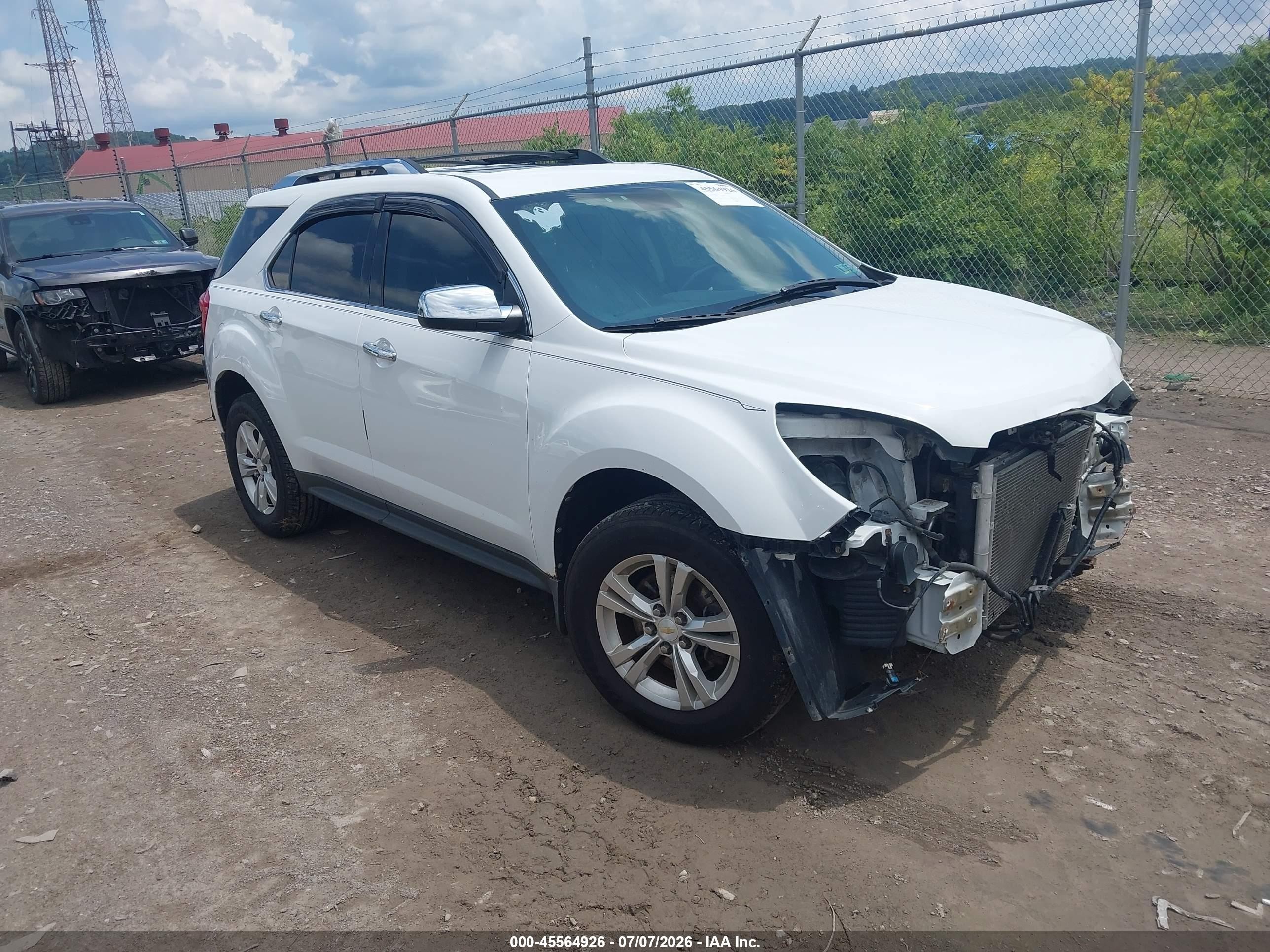 2012 Chevrolet Equinox Ltz White vin: 2GNFLGE58C6312102