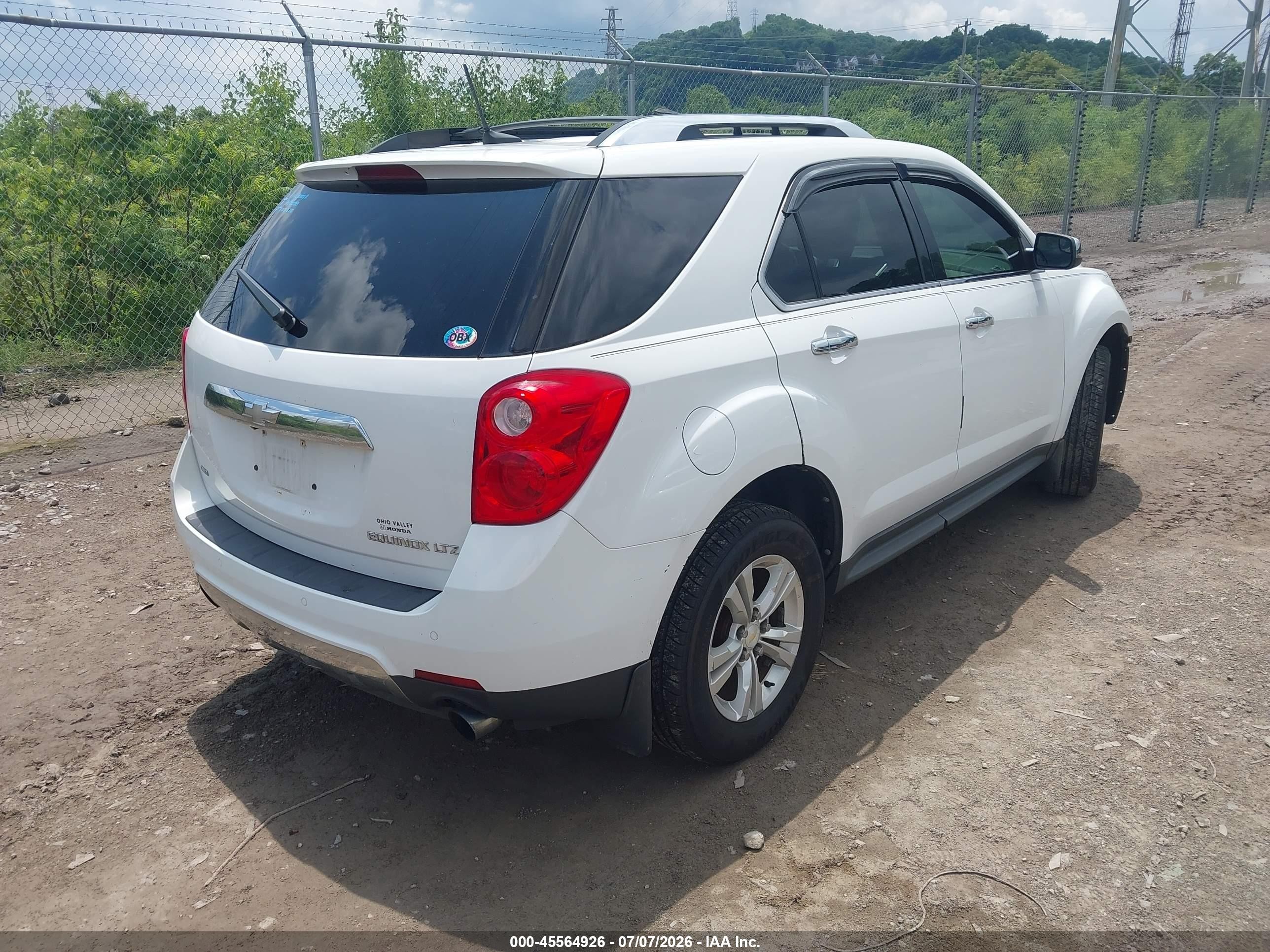2012 Chevrolet Equinox Ltz Белый vin: 2GNFLGE58C6312102