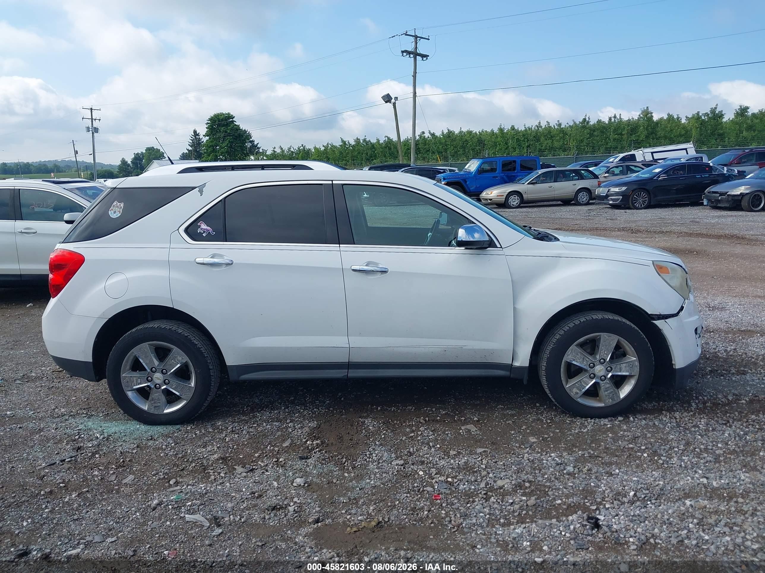 2012 Chevrolet Equinox Ltz White vin: 2GNFLGEK1C6293950