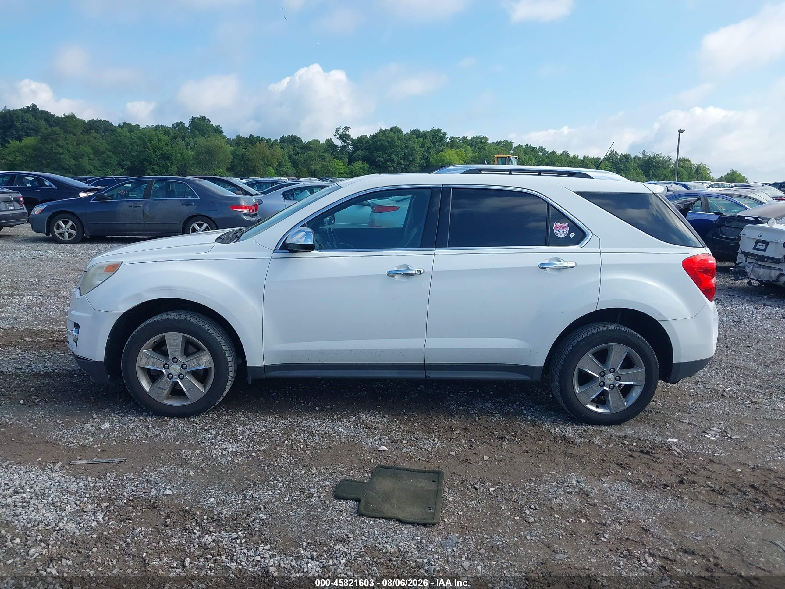 2012 Chevrolet Equinox Ltz White vin: 2GNFLGEK1C6293950