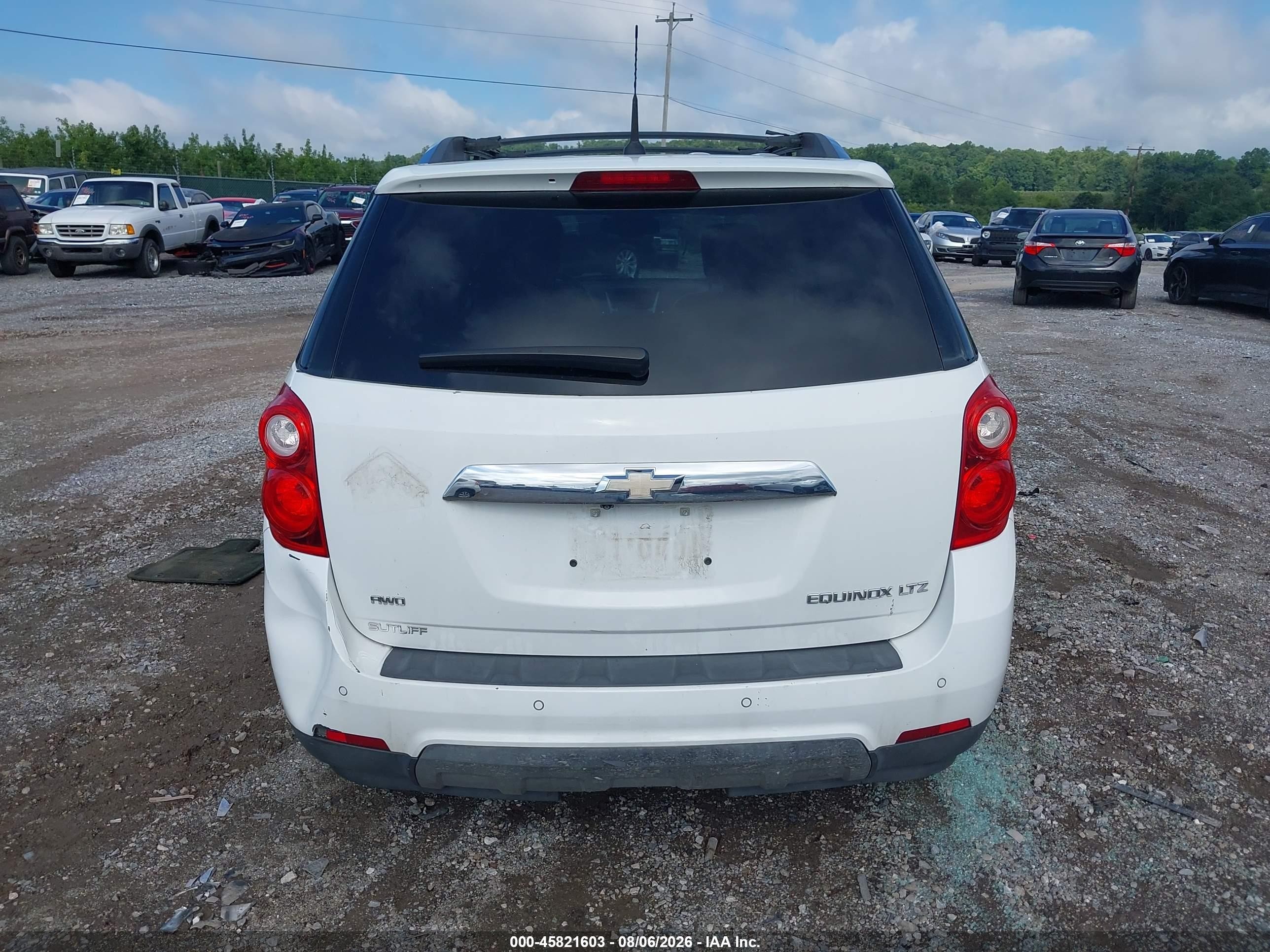 2012 Chevrolet Equinox Ltz White vin: 2GNFLGEK1C6293950