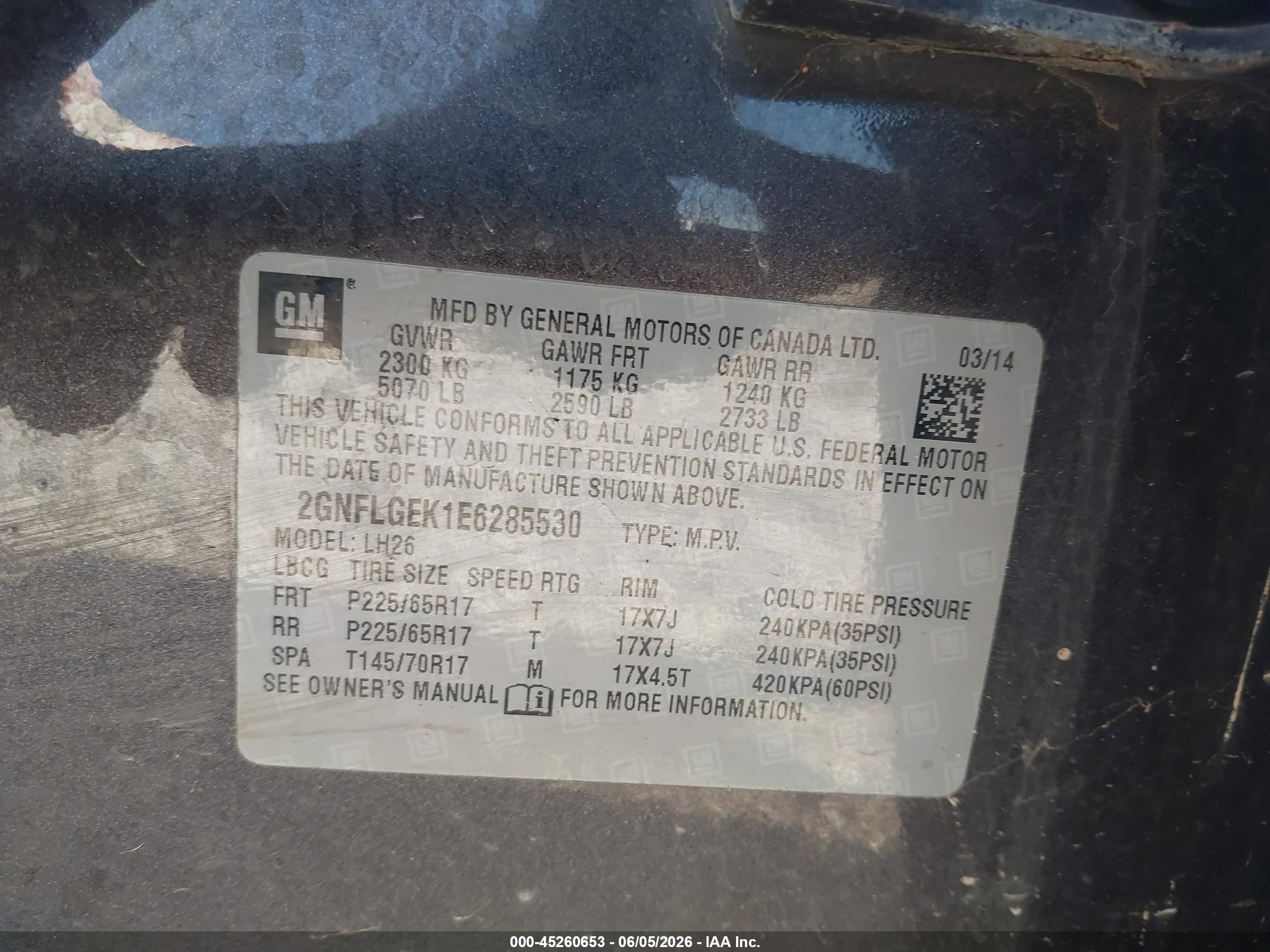 2014 Chevrolet Equinox 2lt Gray vin: 2GNFLGEK1E6285530
