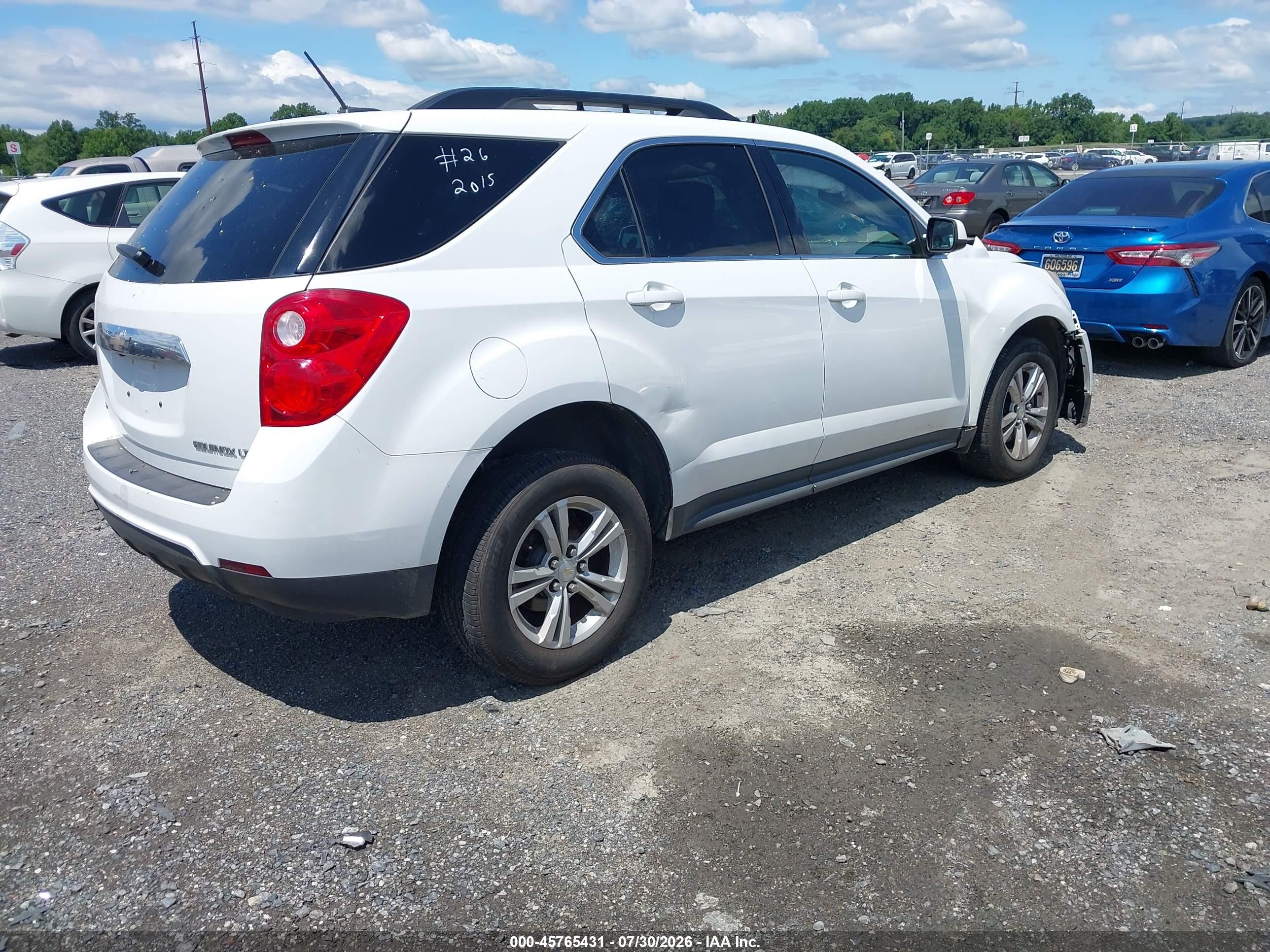2015 Chevrolet Equinox 2lt White vin: 2GNFLGEK3F6371648