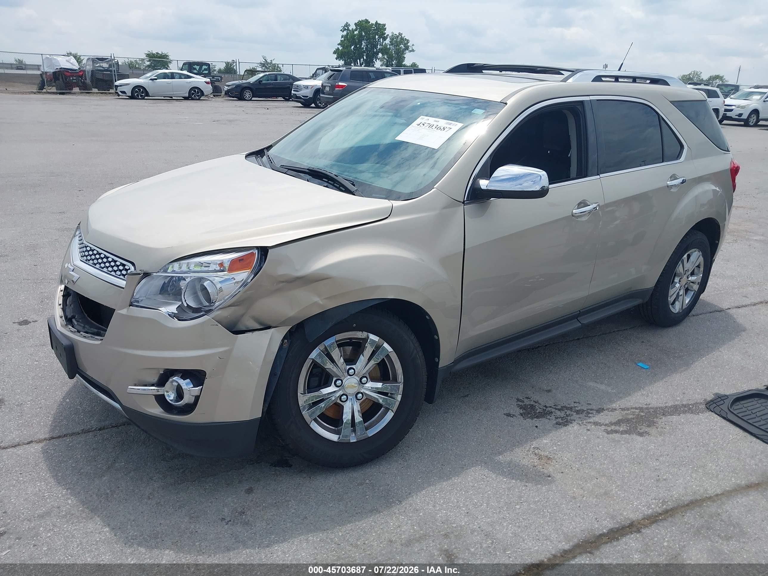 2012 Chevrolet Equinox Ltz Beige vin: 2GNFLGEK4C6188920
