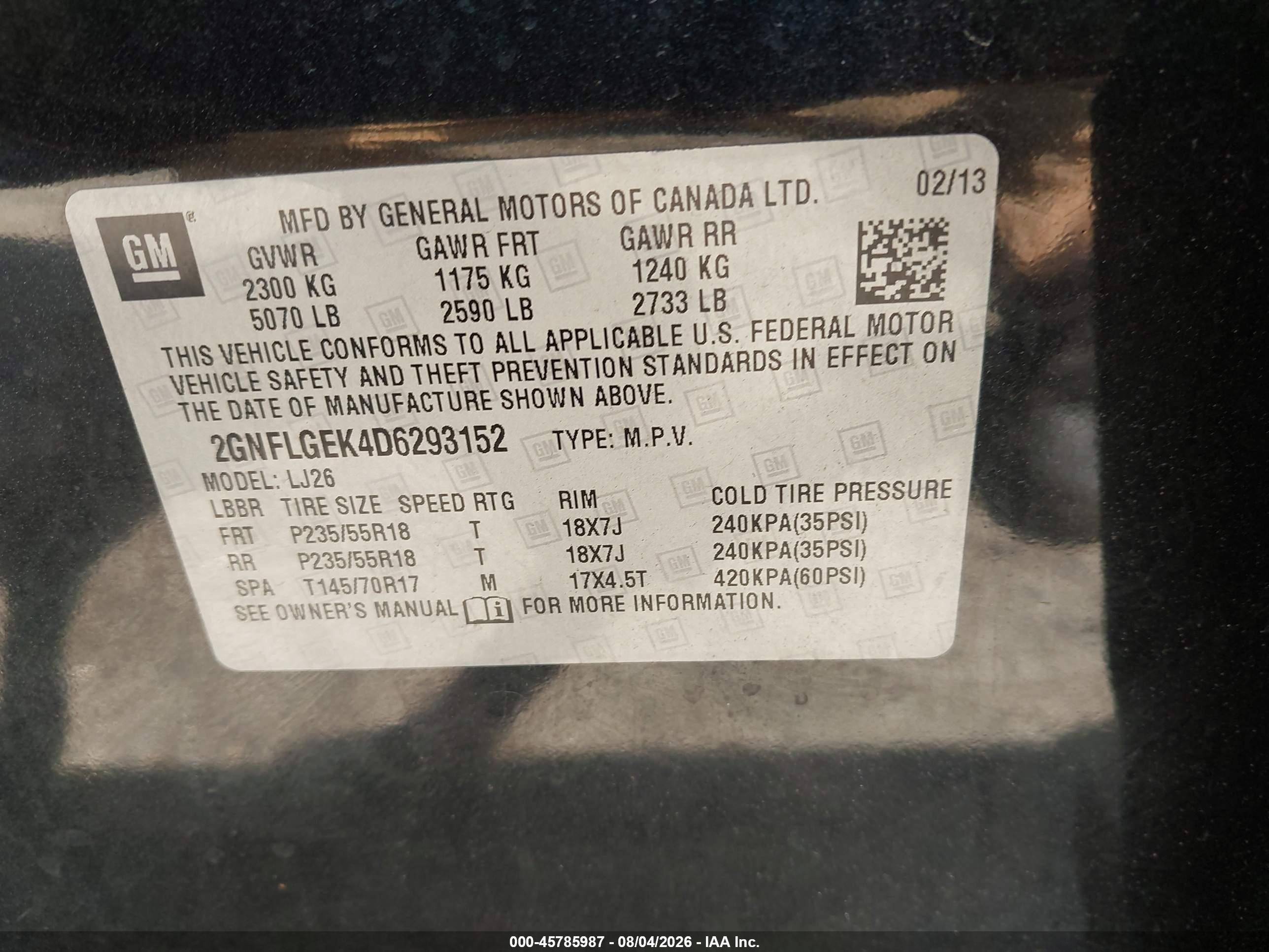 2013 Chevrolet Equinox Ltz Черный vin: 2GNFLGEK4D6293152