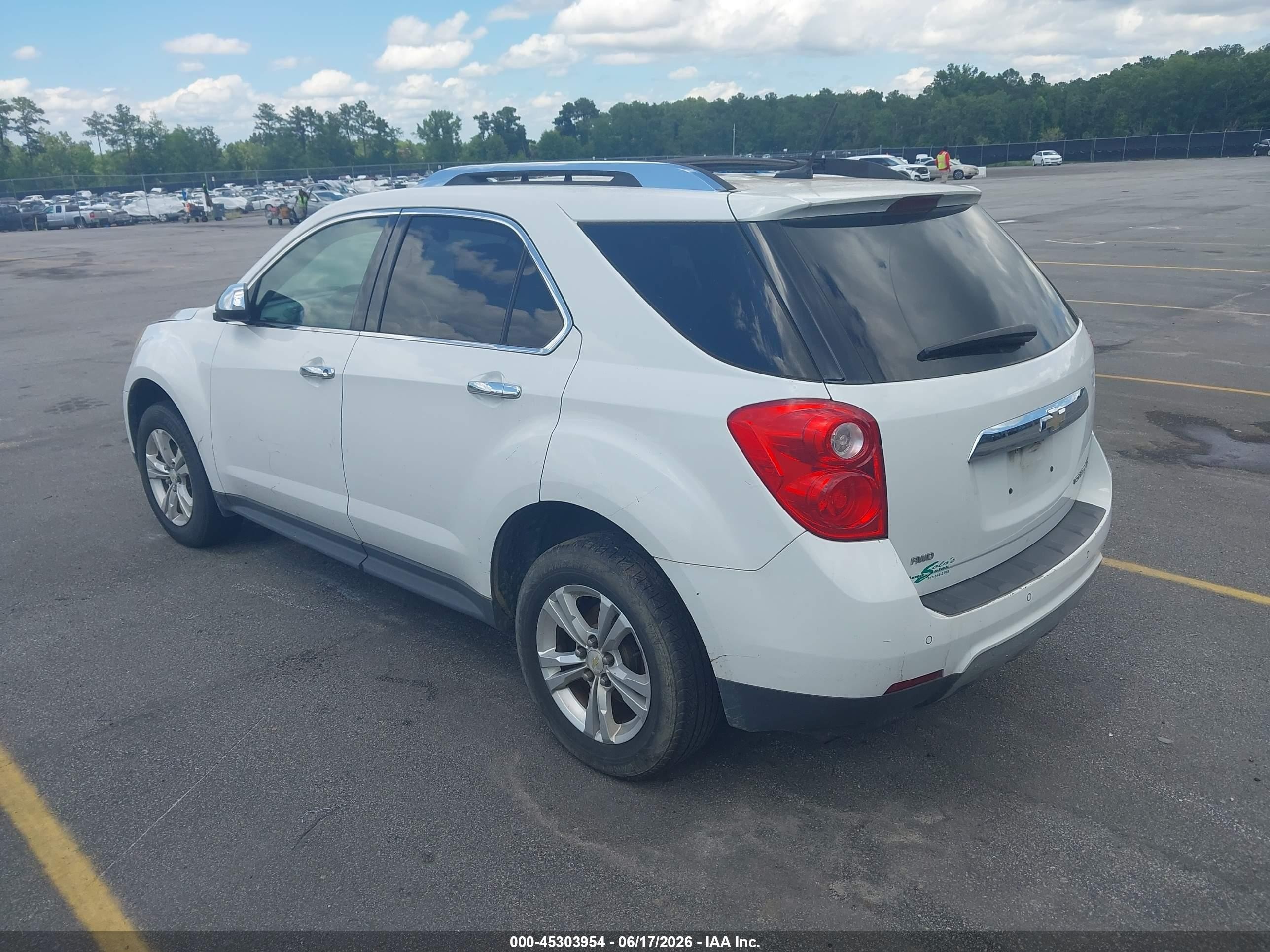 2013 Chevrolet Equinox Ltz White vin: 2GNFLGEK4D6341703