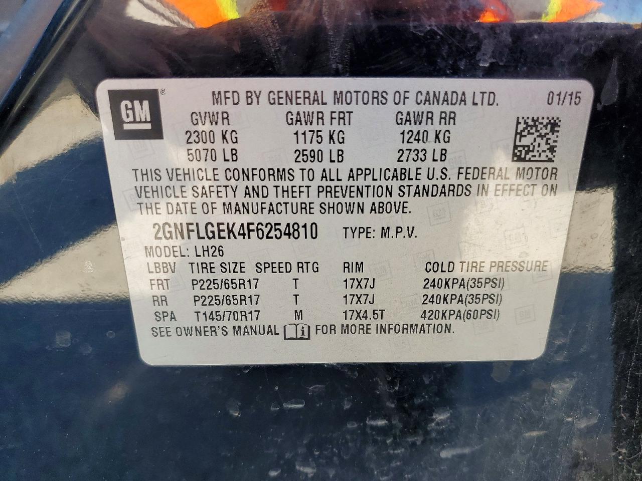 2015 Chevrolet Equinox Lt Черный vin: 2GNFLGEK4F6254810