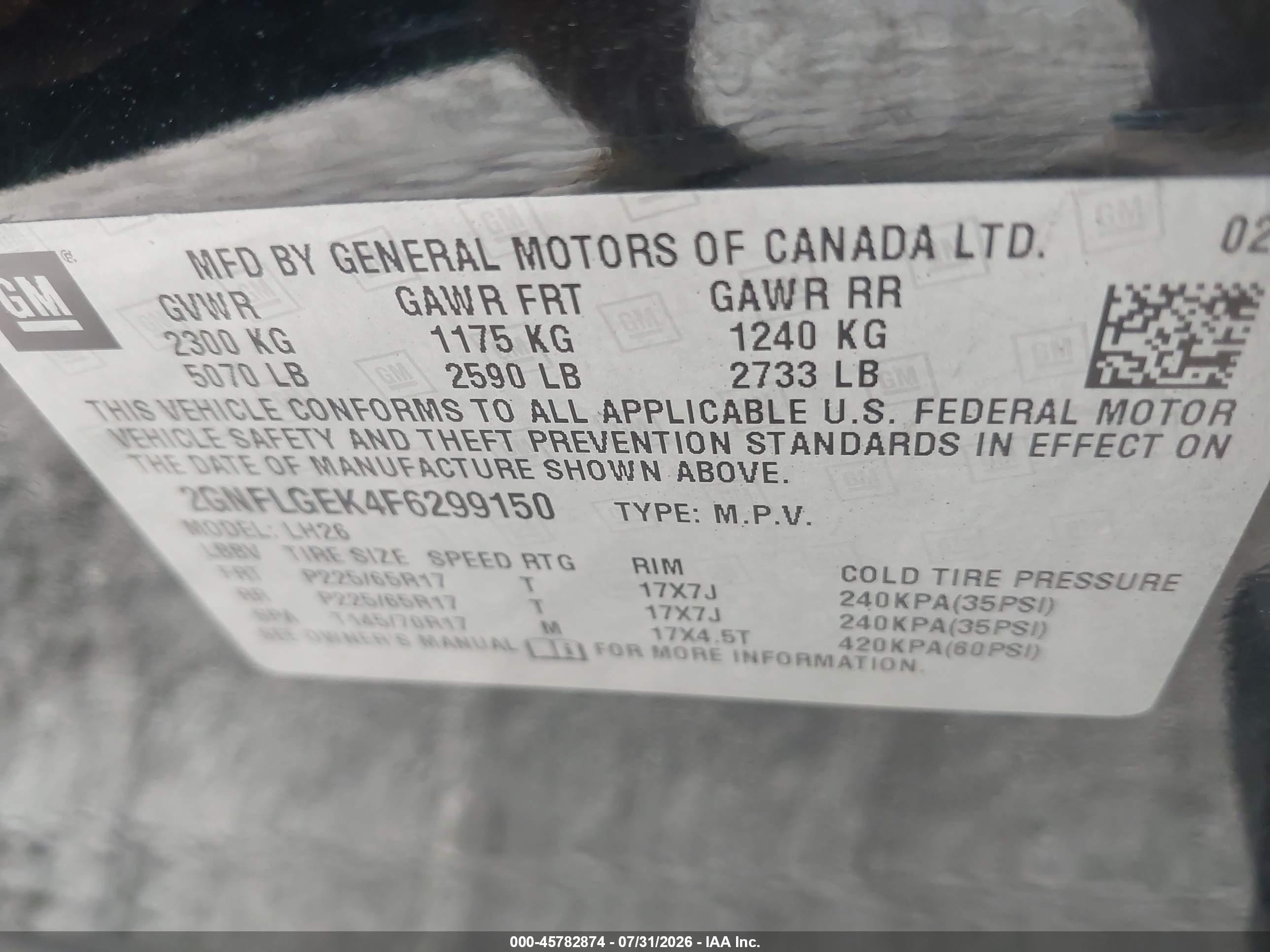 2015 Chevrolet Equinox Lt Black vin: 2GNFLGEK4F6299150