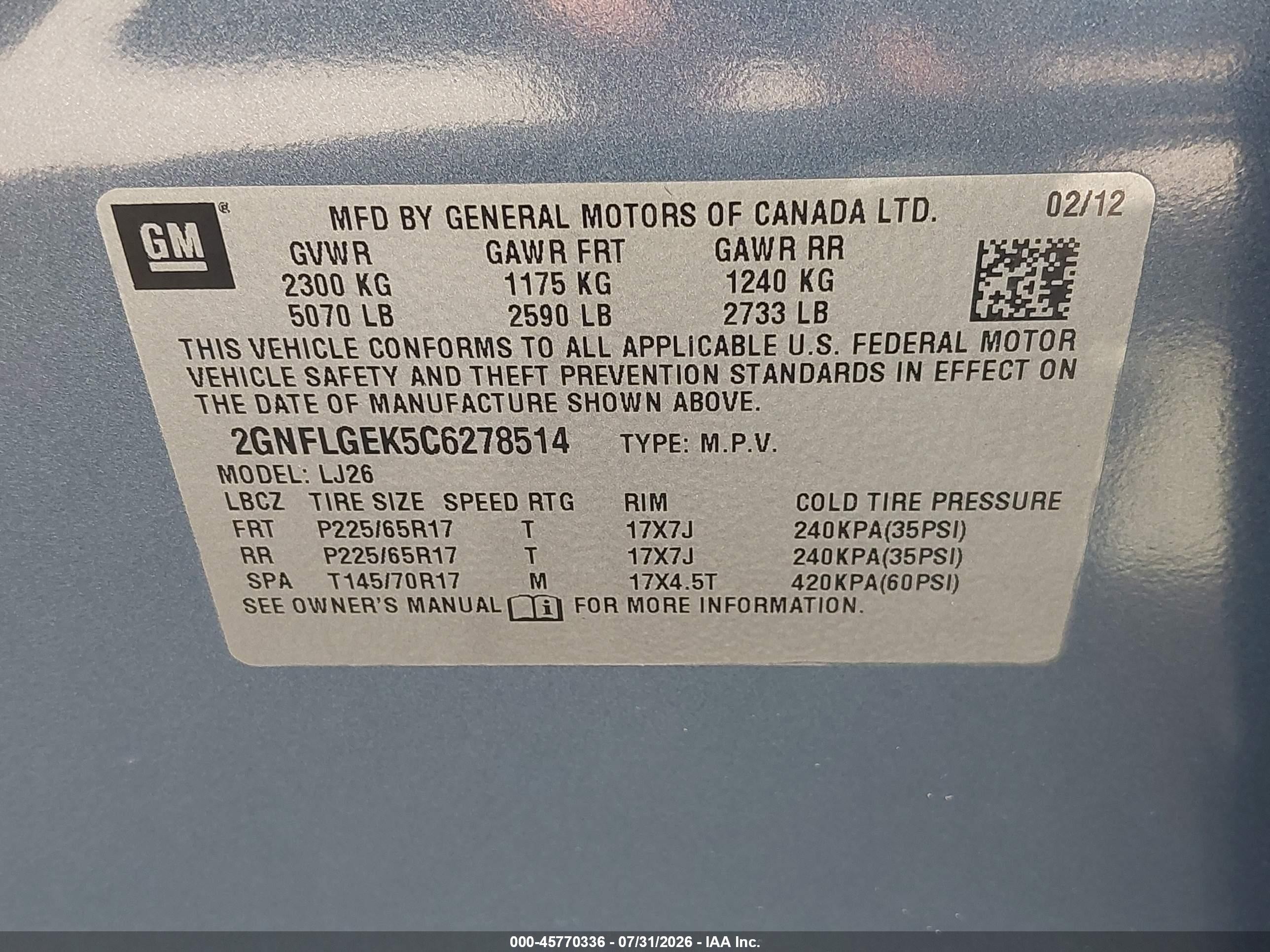 2012 Chevrolet Equinox Ltz Синий vin: 2GNFLGEK5C6278514