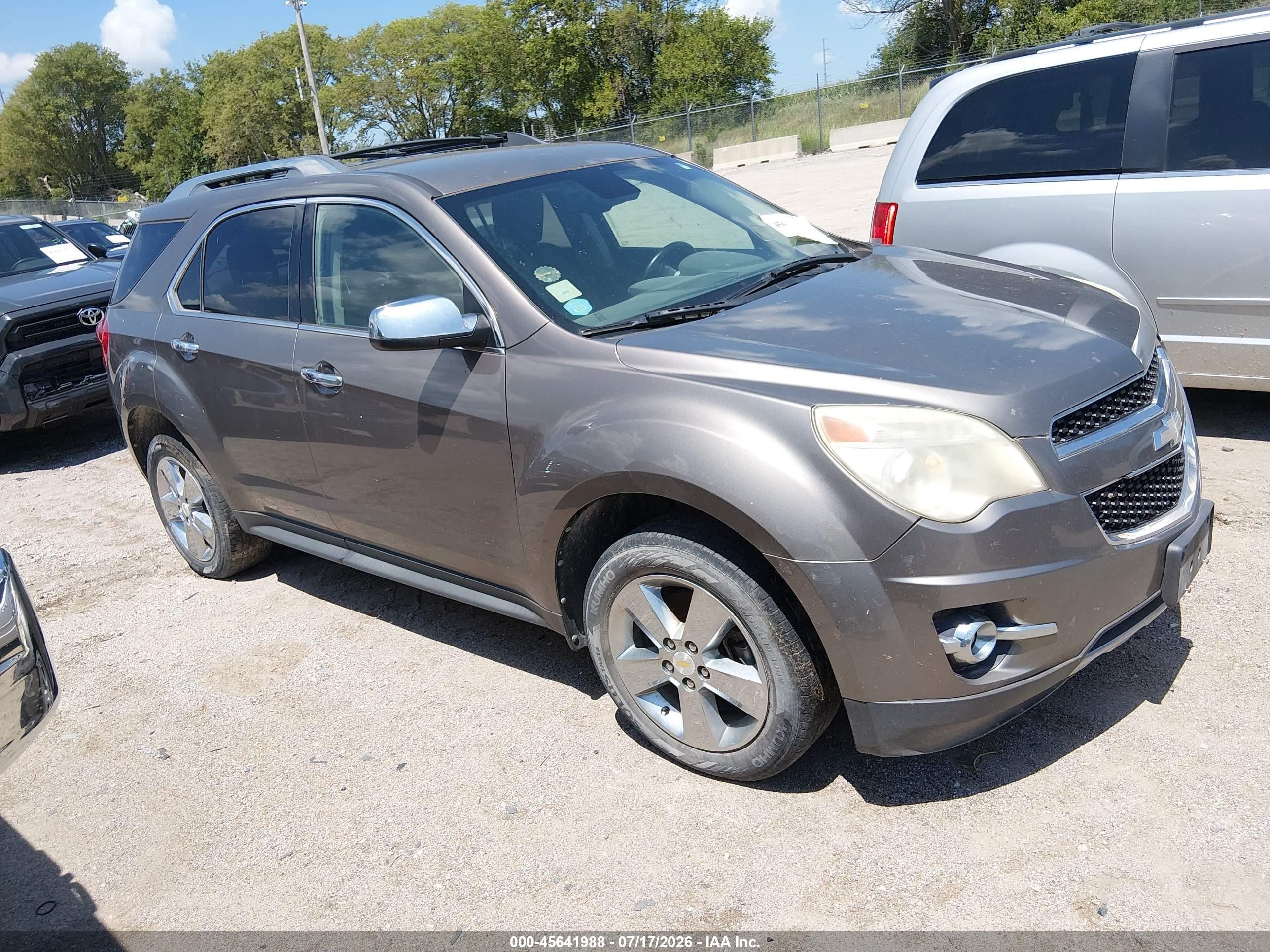 2012 Chevrolet Equinox Ltz Brown vin: 2GNFLGEK5C6313987