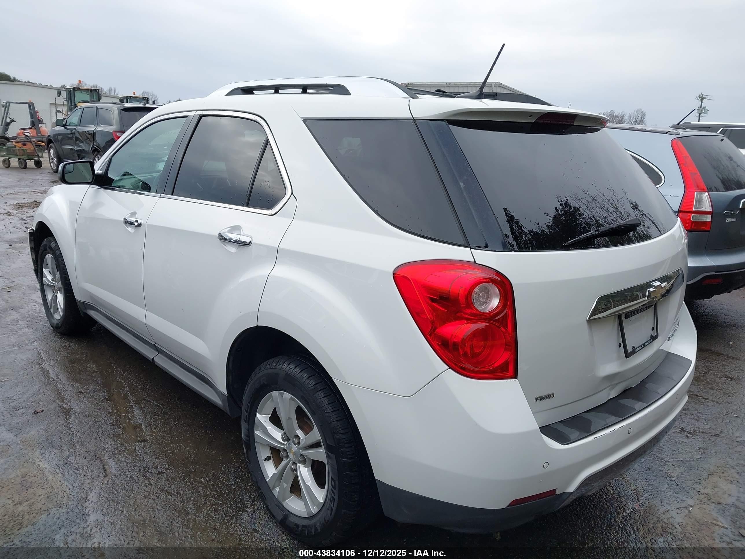 2013 Chevrolet Equinox Ltz White vin: 2GNFLGEK5D6311707
