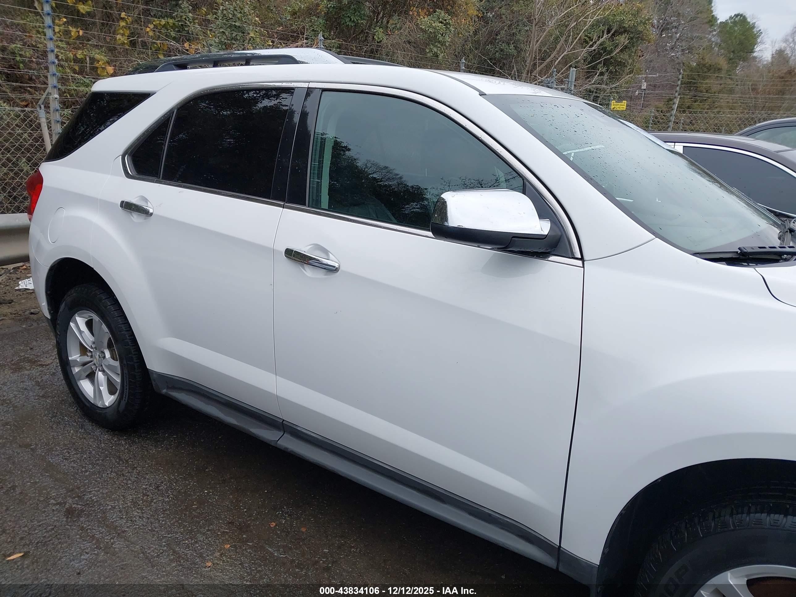 2013 Chevrolet Equinox Ltz White vin: 2GNFLGEK5D6311707