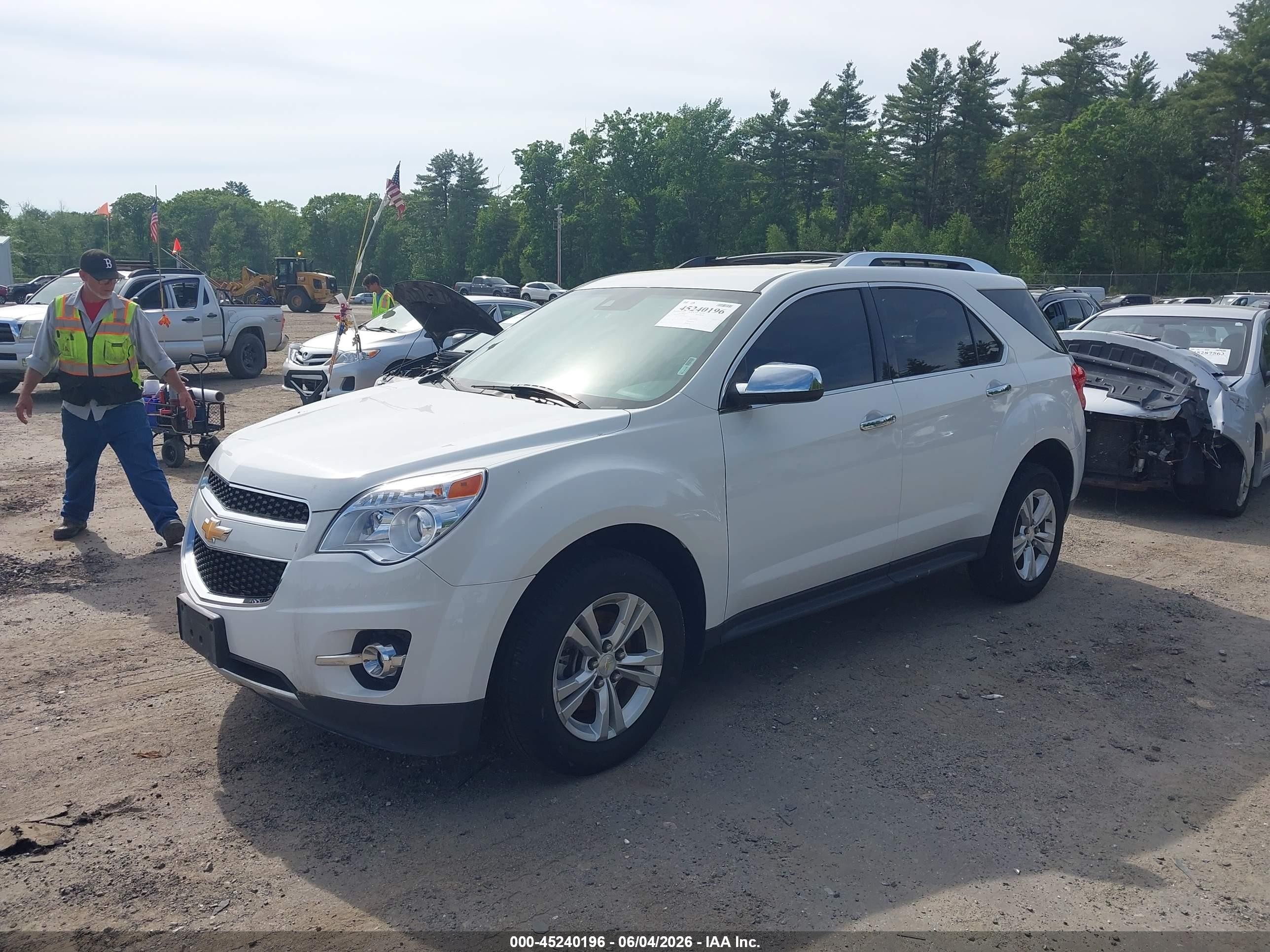 2013 Chevrolet Equinox Ltz White vin: 2GNFLGEK5D6402489