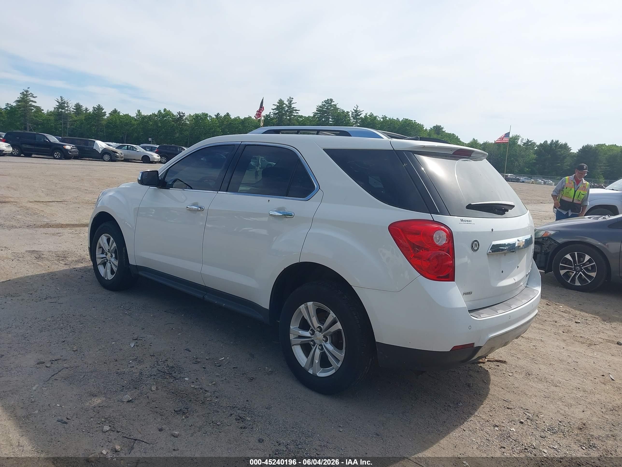 2013 Chevrolet Equinox Ltz White vin: 2GNFLGEK5D6402489