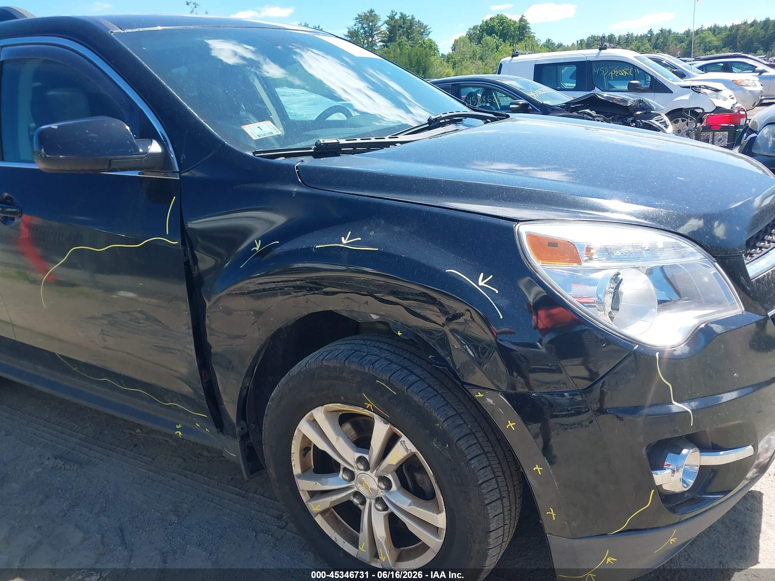 2015 Chevrolet Equinox Lt Black vin: 2GNFLGEK5F6347867