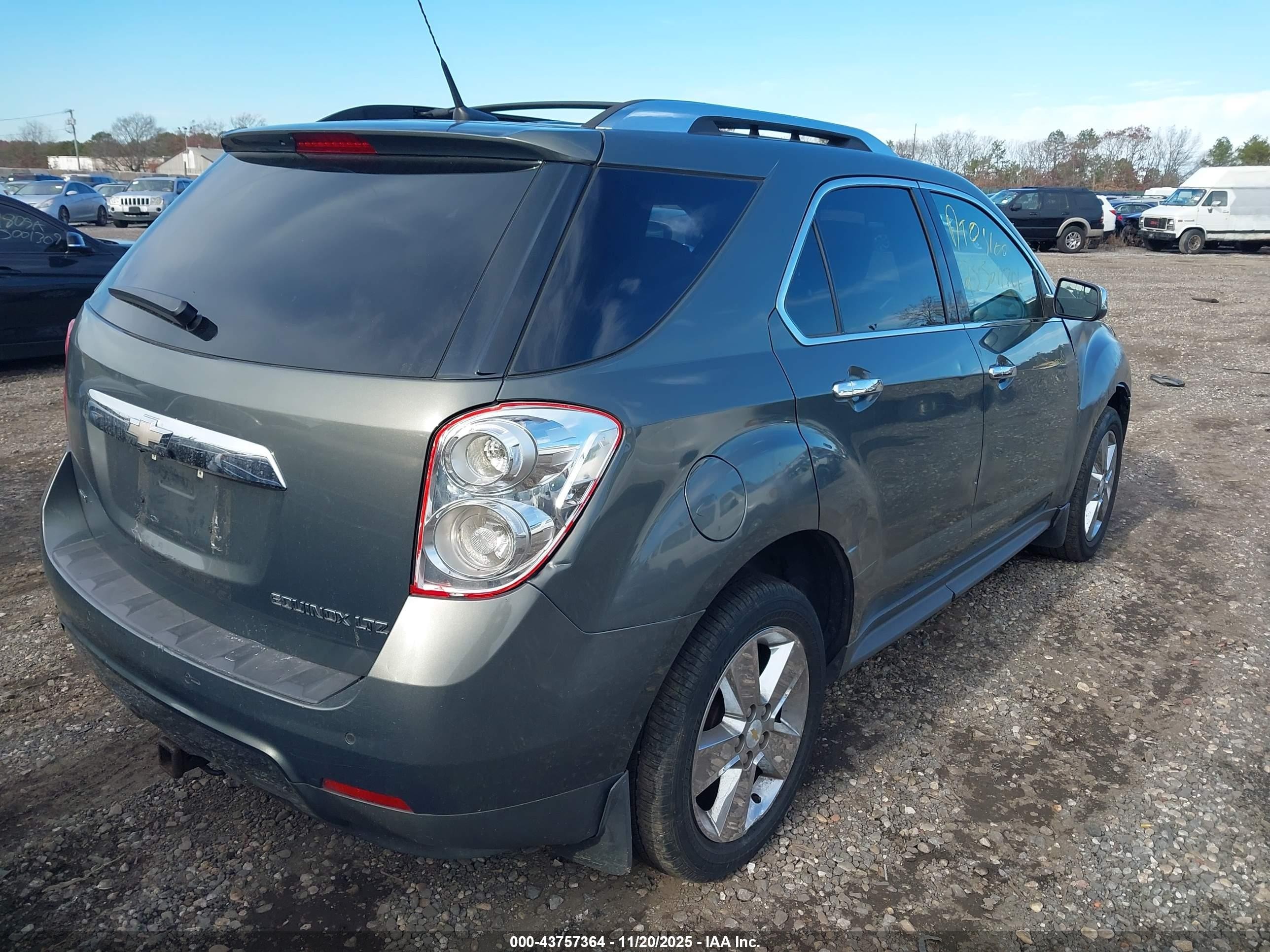 2012 Chevrolet Equinox Ltz Gray vin: 2GNFLGEK6C6323038