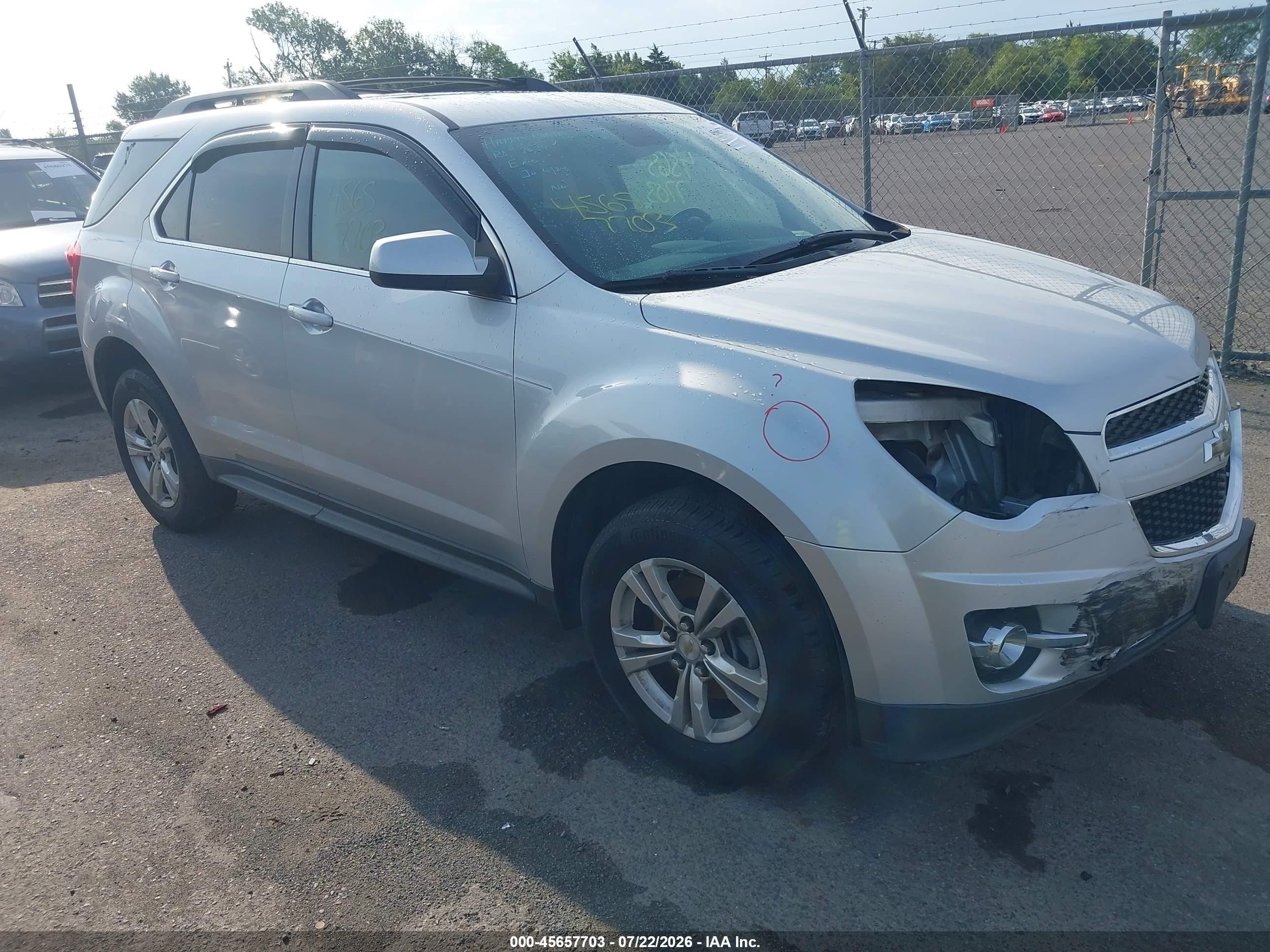 2014 Chevrolet Equinox Lt Silver vin: 2GNFLGEK7E6180569