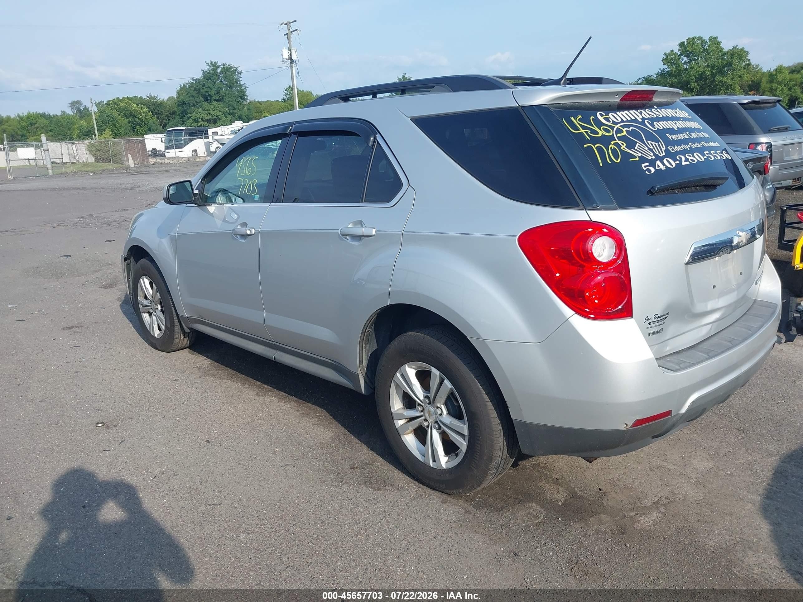 2014 Chevrolet Equinox Lt Silver vin: 2GNFLGEK7E6180569