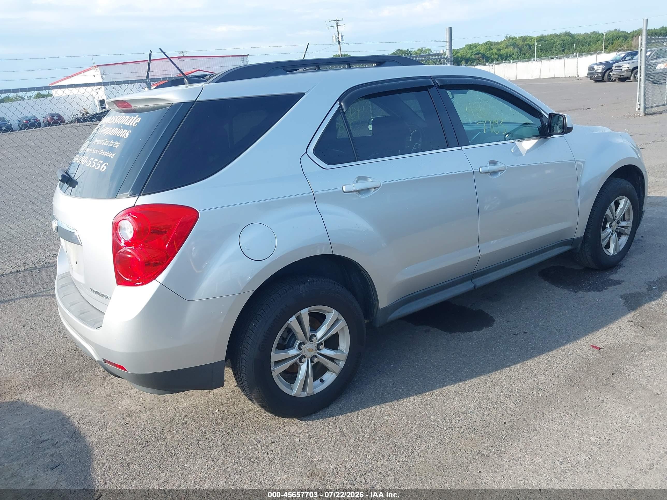 2014 Chevrolet Equinox Lt Silver vin: 2GNFLGEK7E6180569