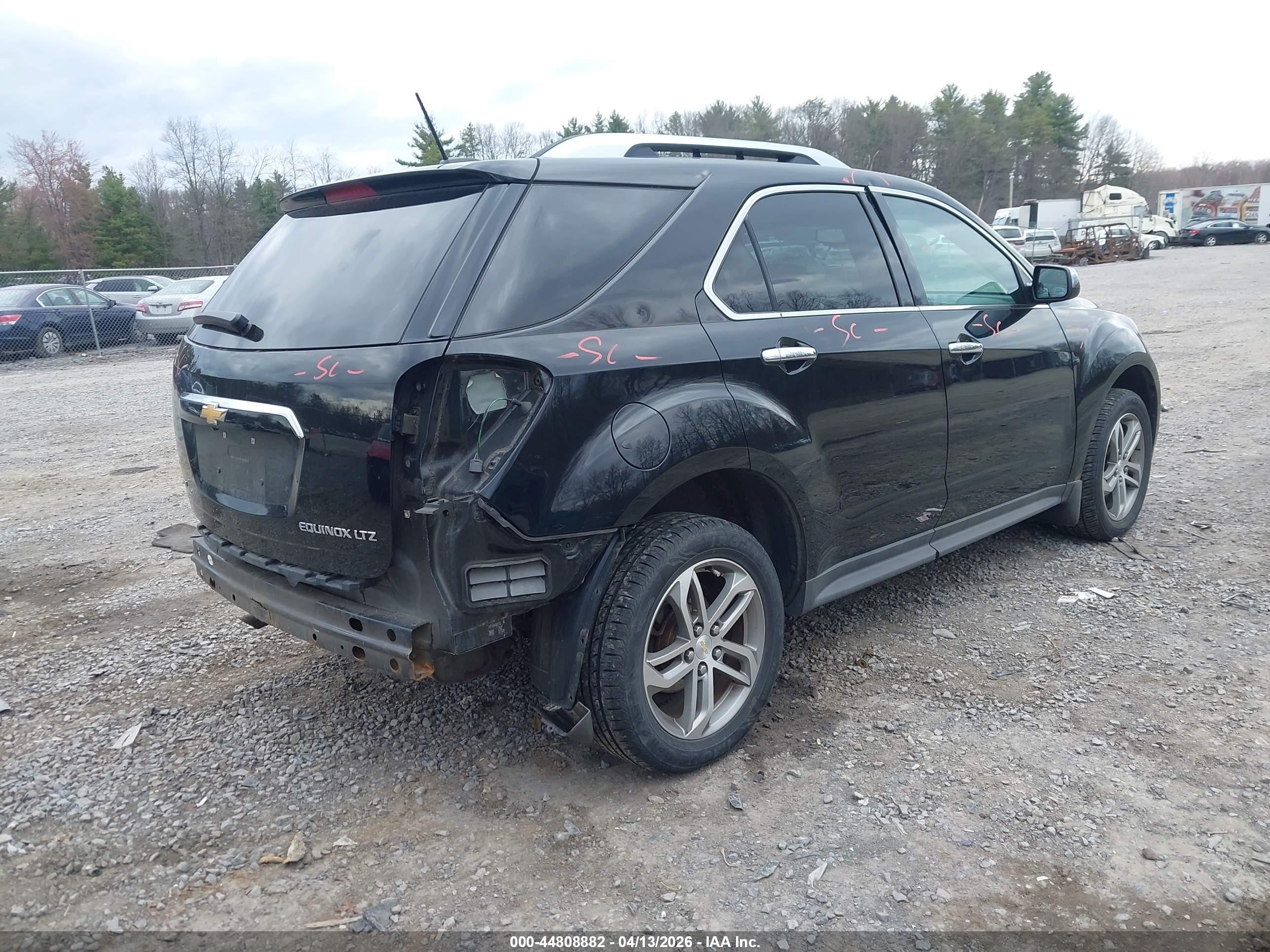 2016 Chevrolet Equinox Ltz Черный vin: 2GNFLGEK8G6133246