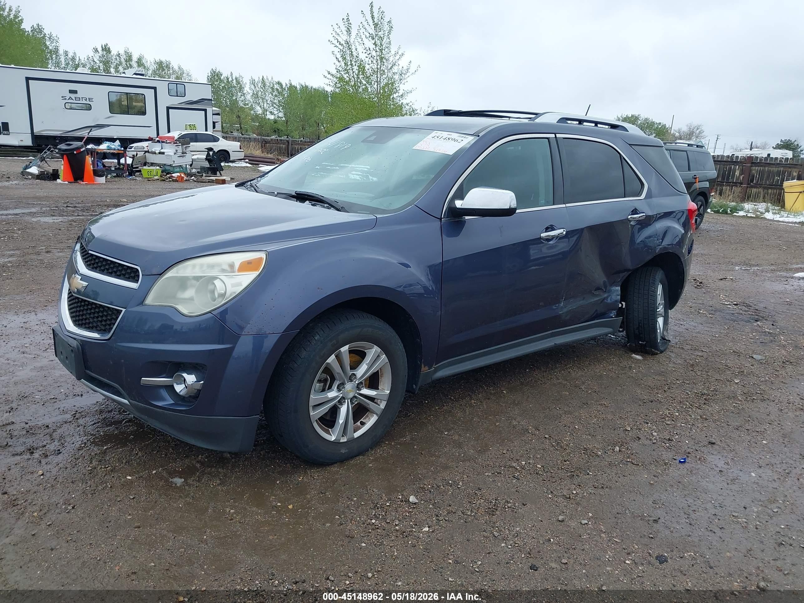 2013 Chevrolet Equinox Ltz Blue vin: 2GNFLGEK9D6338117