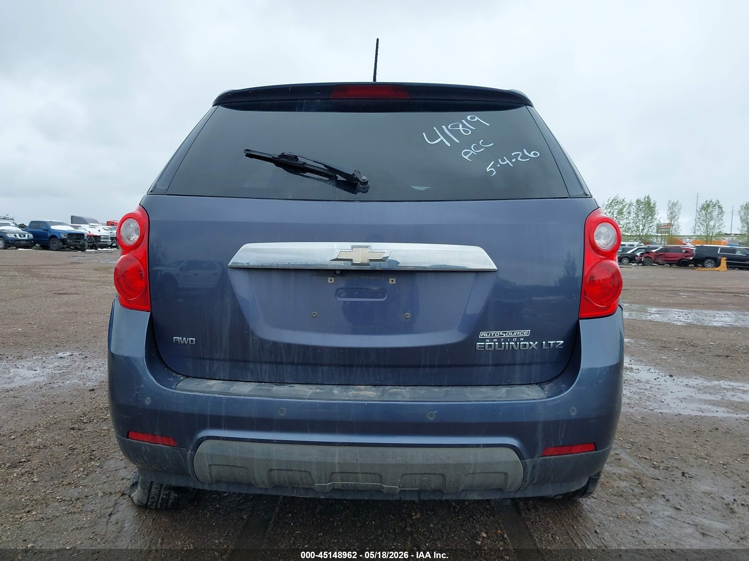 2013 Chevrolet Equinox Ltz Blue vin: 2GNFLGEK9D6338117