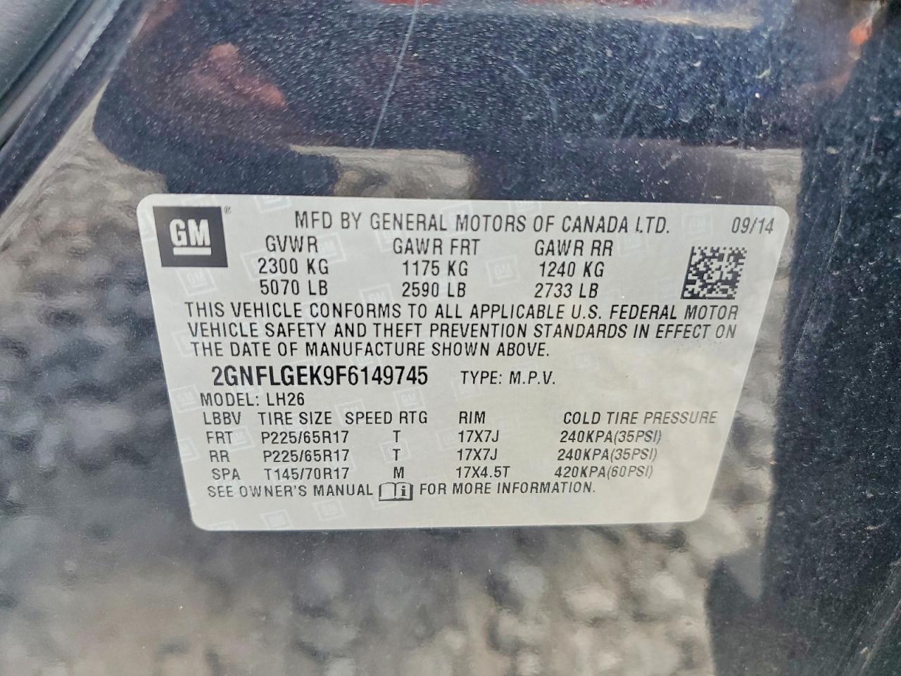 2015 Chevrolet Equinox Lt Gray vin: 2GNFLGEK9F6149745