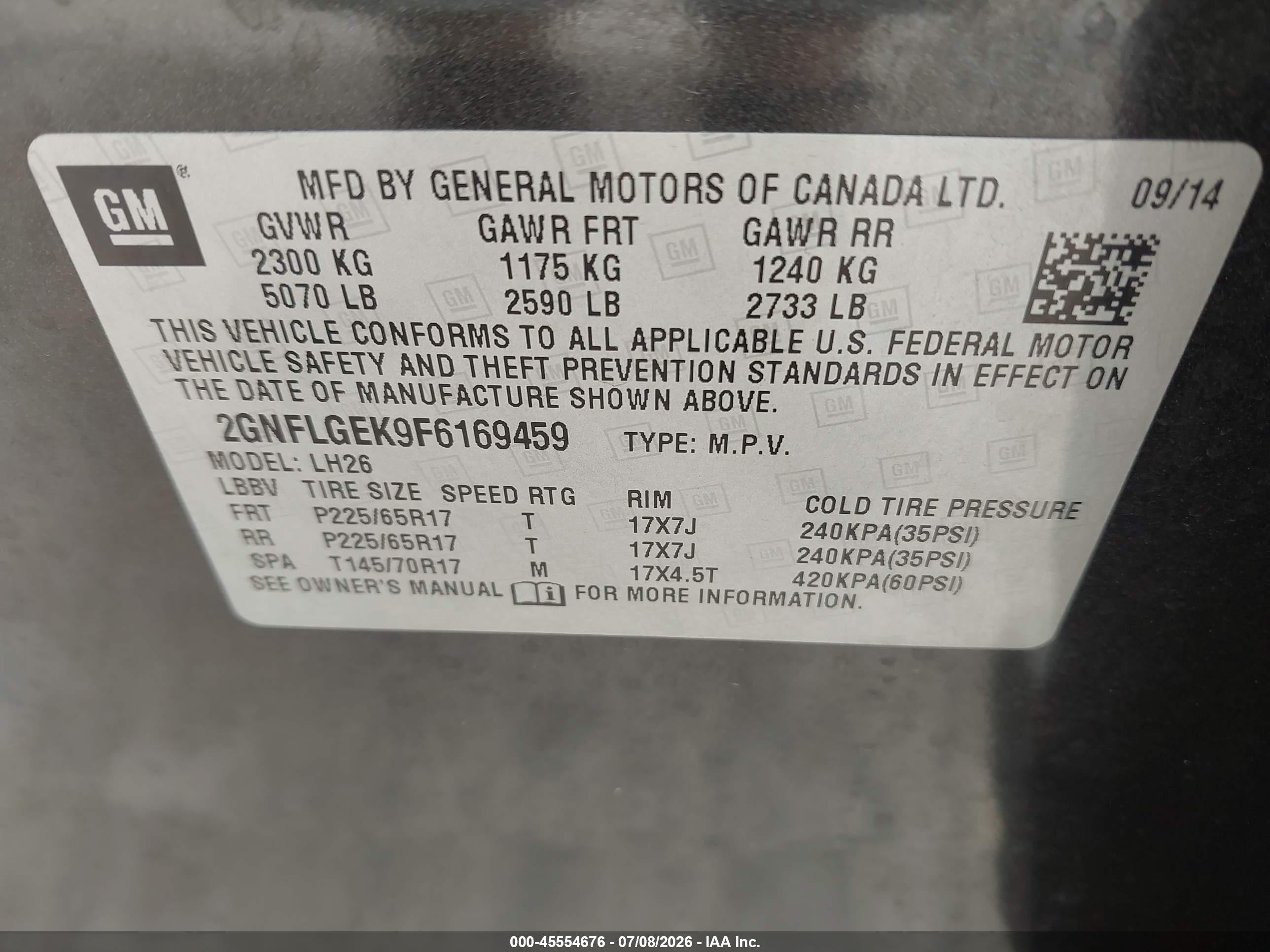 2015 Chevrolet Equinox Lt Black vin: 2GNFLGEK9F6169459