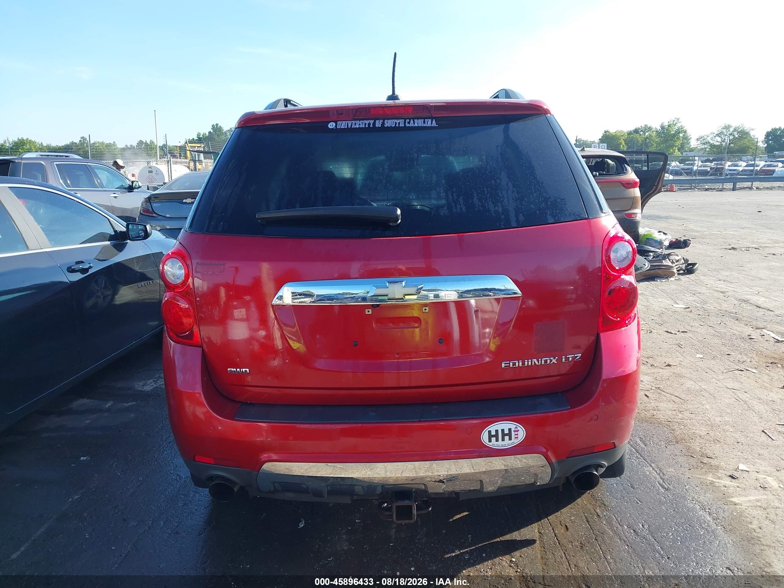 2015 Chevrolet Equinox Ltz Red vin: 2GNFLHE31F6267285