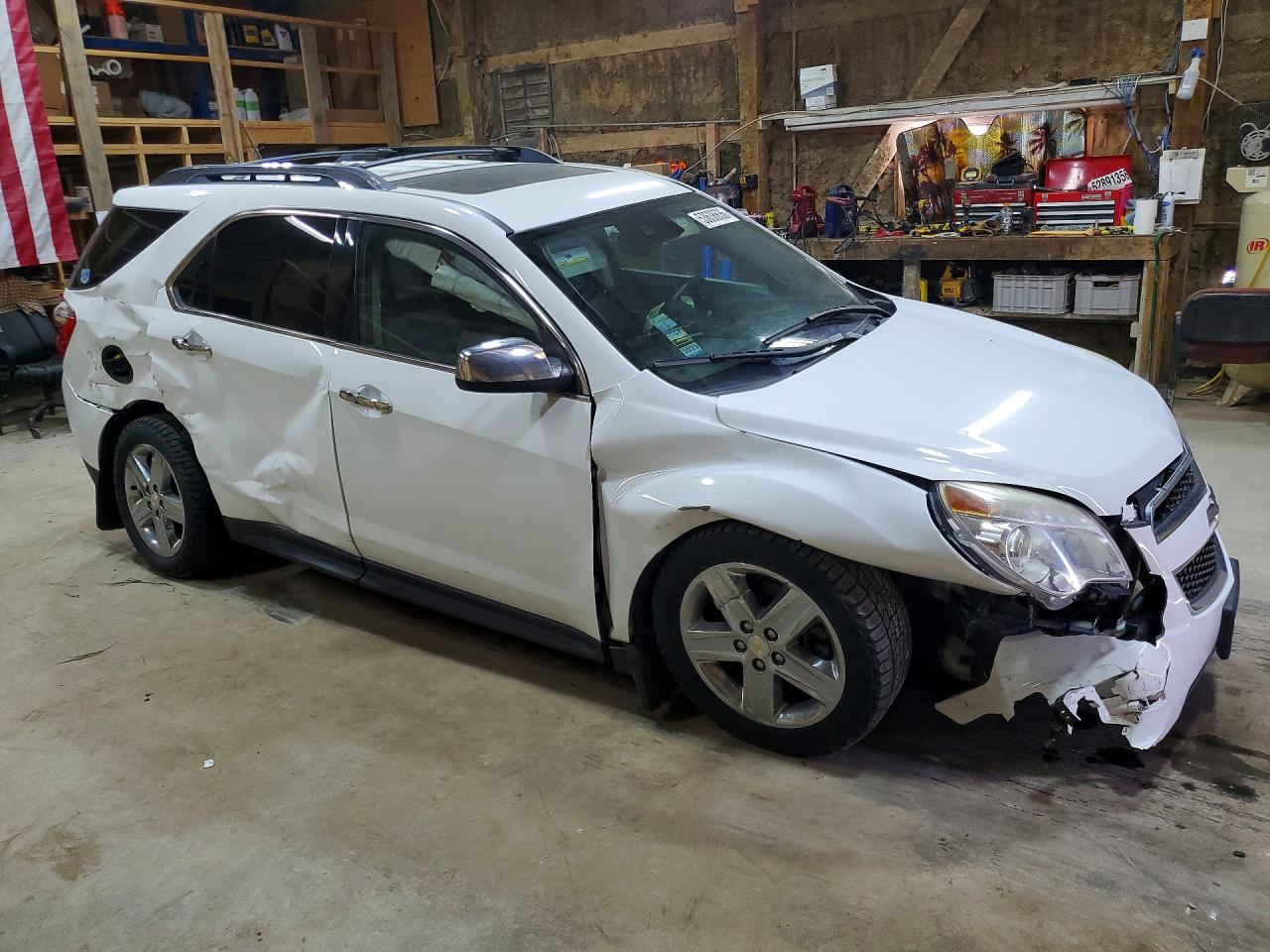 2014 Chevrolet Equinox Ltz White vin: 2GNFLHE32E6157828