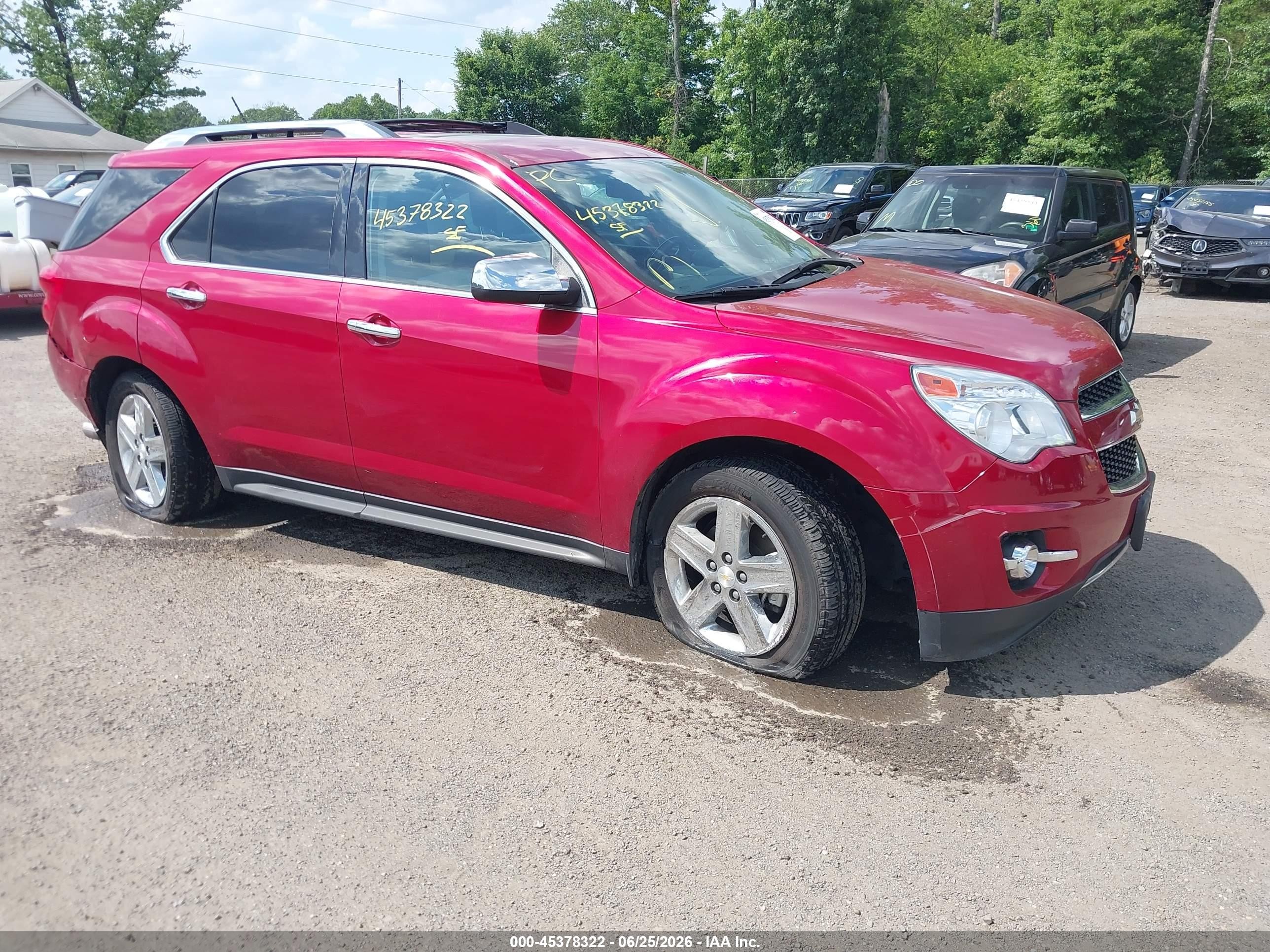 2014 Chevrolet Equinox Ltz Red vin: 2GNFLHE32E6350786