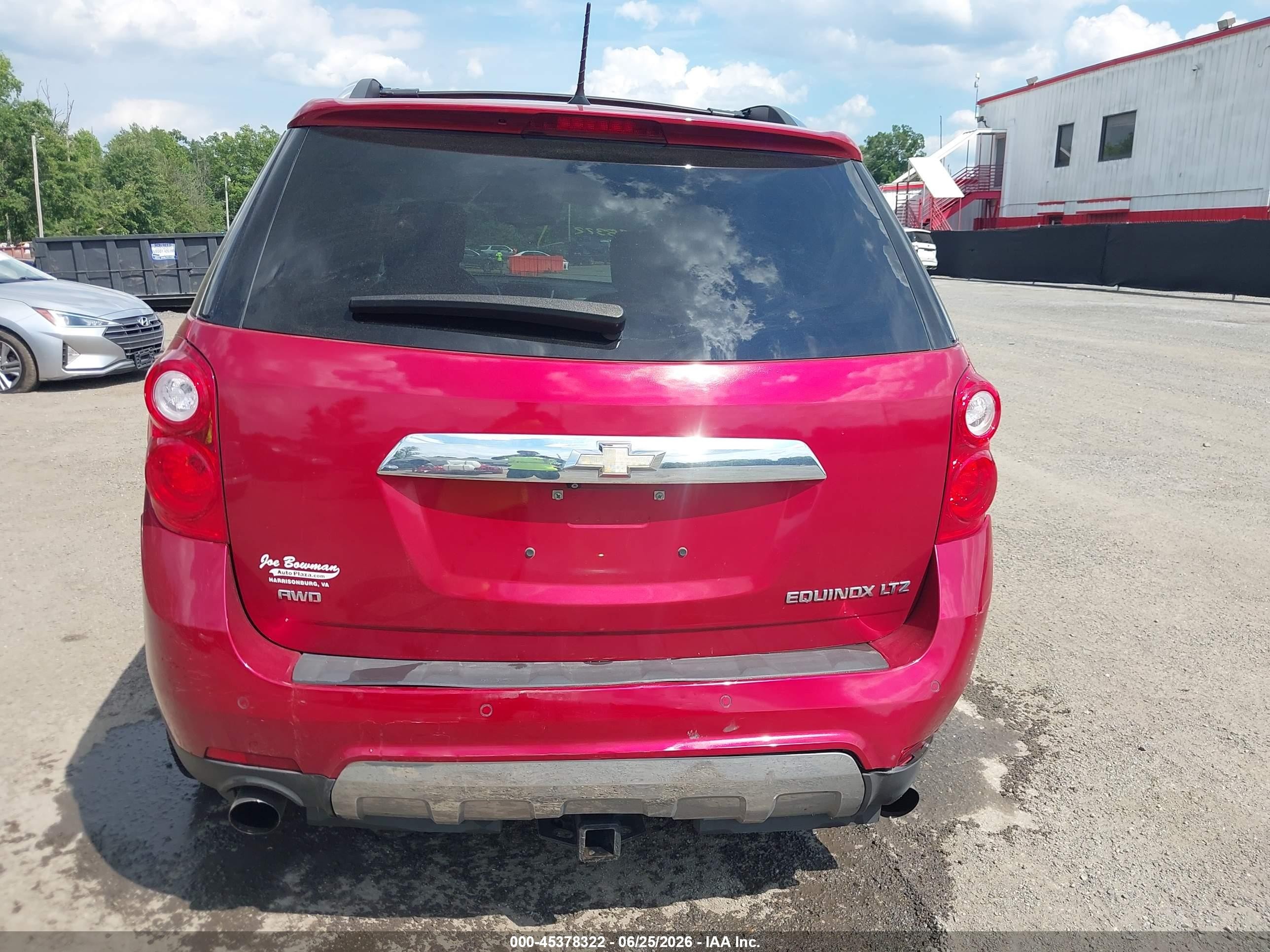 2014 Chevrolet Equinox Ltz Red vin: 2GNFLHE32E6350786