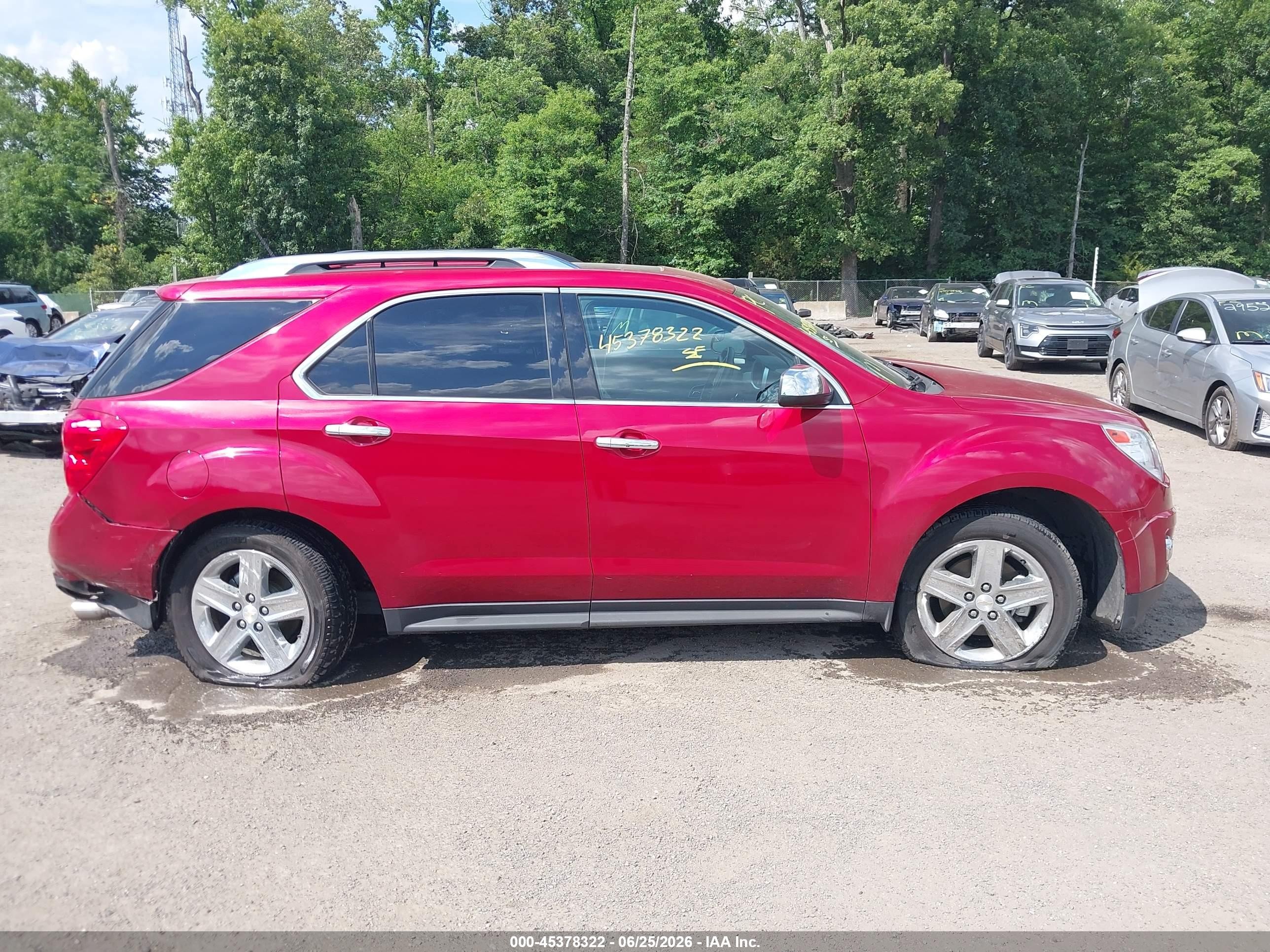 2014 Chevrolet Equinox Ltz Red vin: 2GNFLHE32E6350786