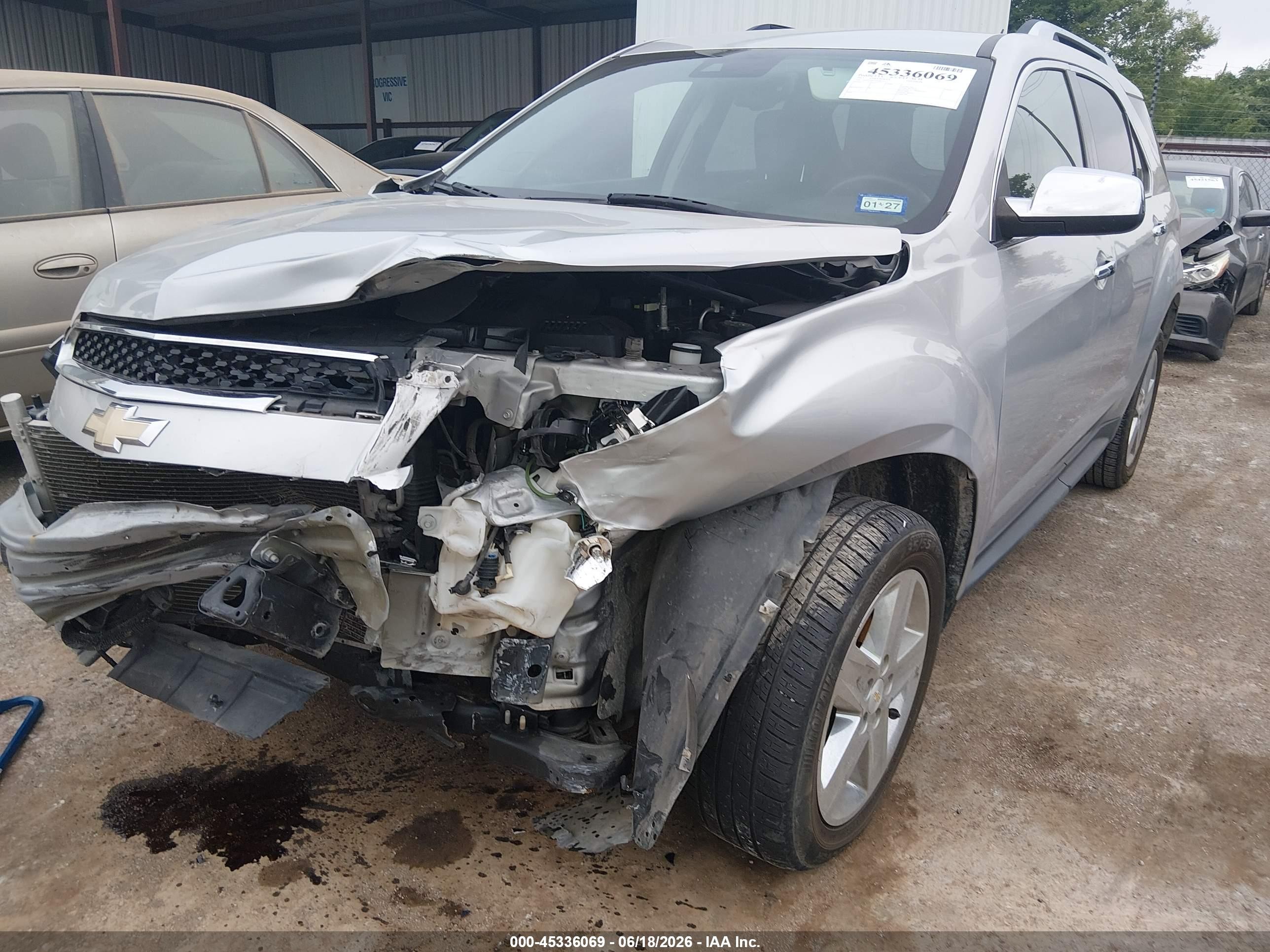 2015 Chevrolet Equinox Ltz Silver vin: 2GNFLHE33F6287277