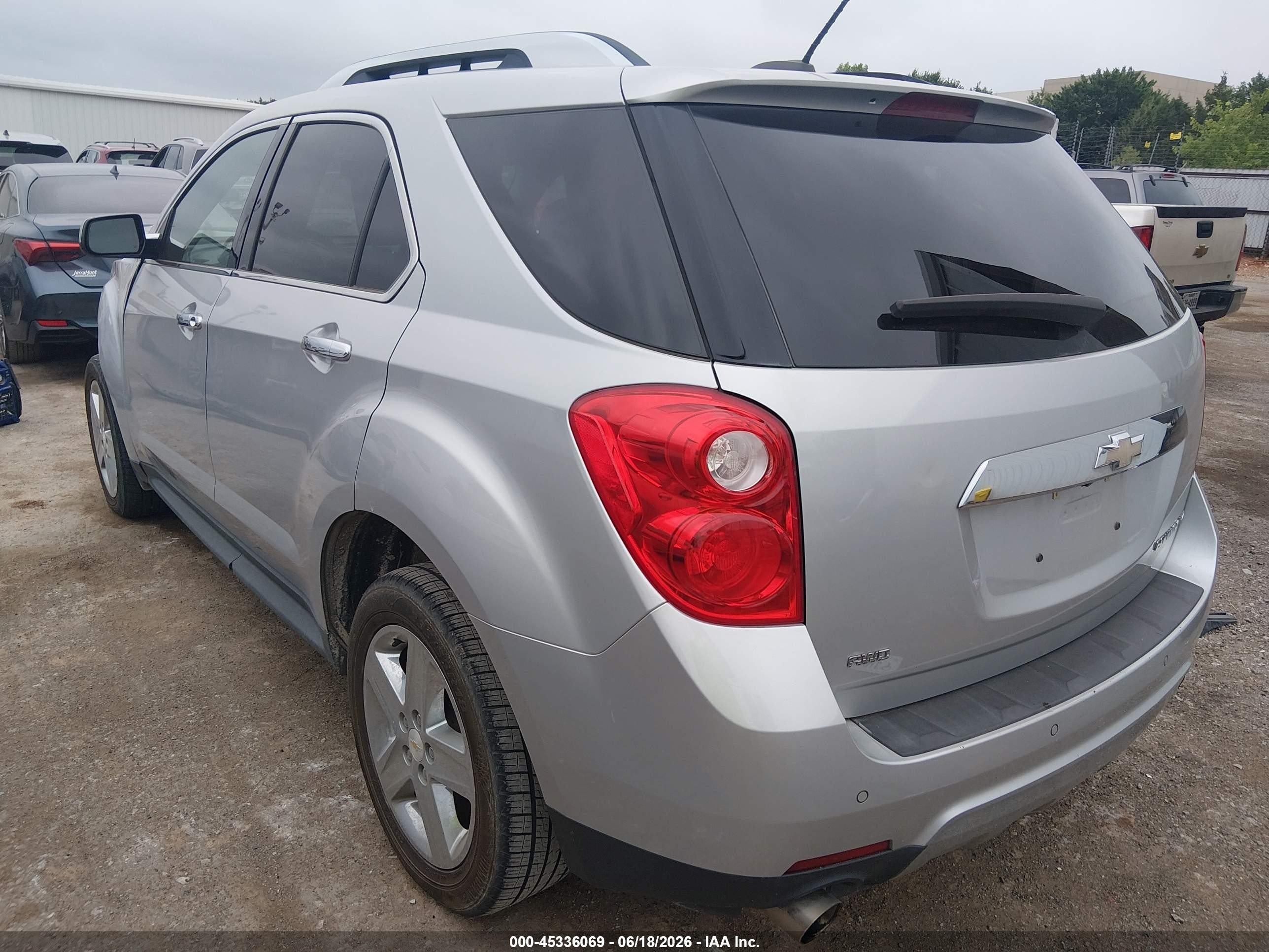 2015 Chevrolet Equinox Ltz Silver vin: 2GNFLHE33F6287277