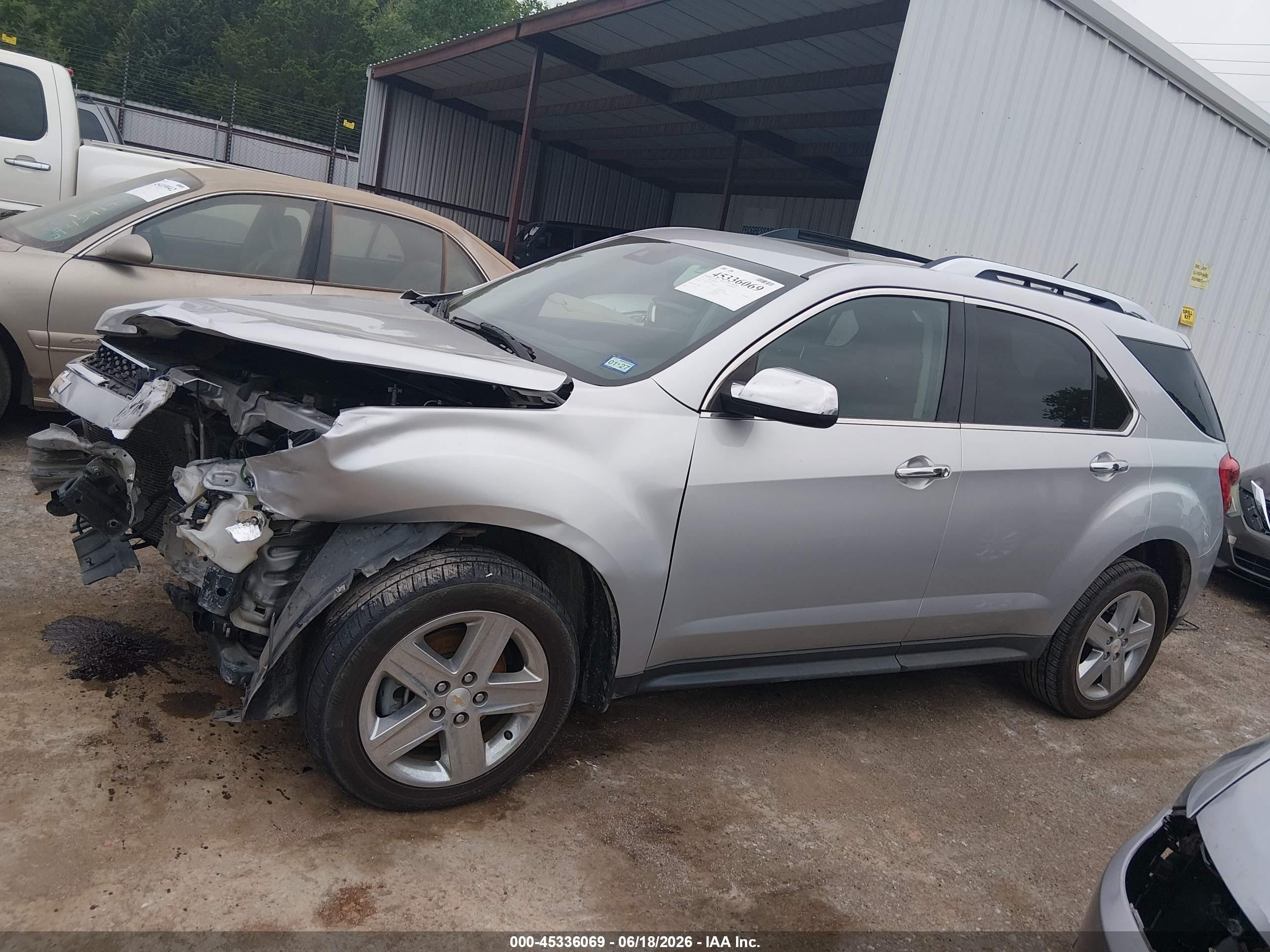 2015 Chevrolet Equinox Ltz Silver vin: 2GNFLHE33F6287277