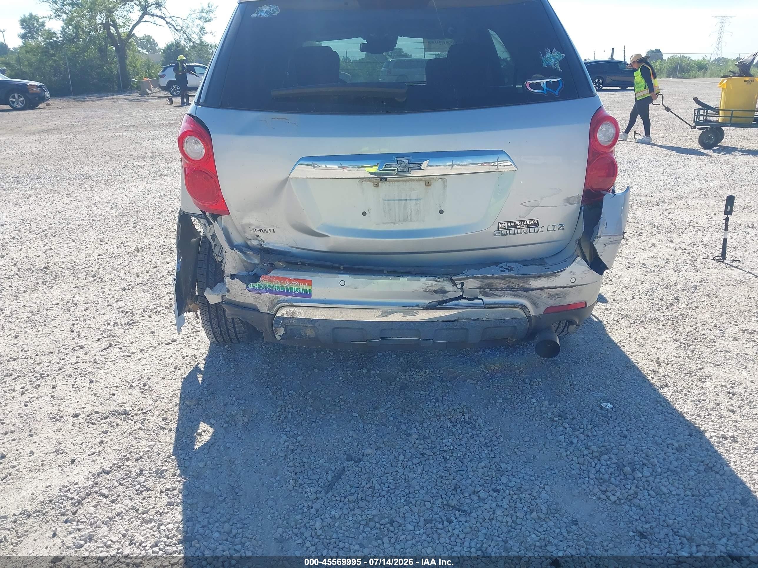 2015 Chevrolet Equinox Ltz Silver vin: 2GNFLHE33F6300352
