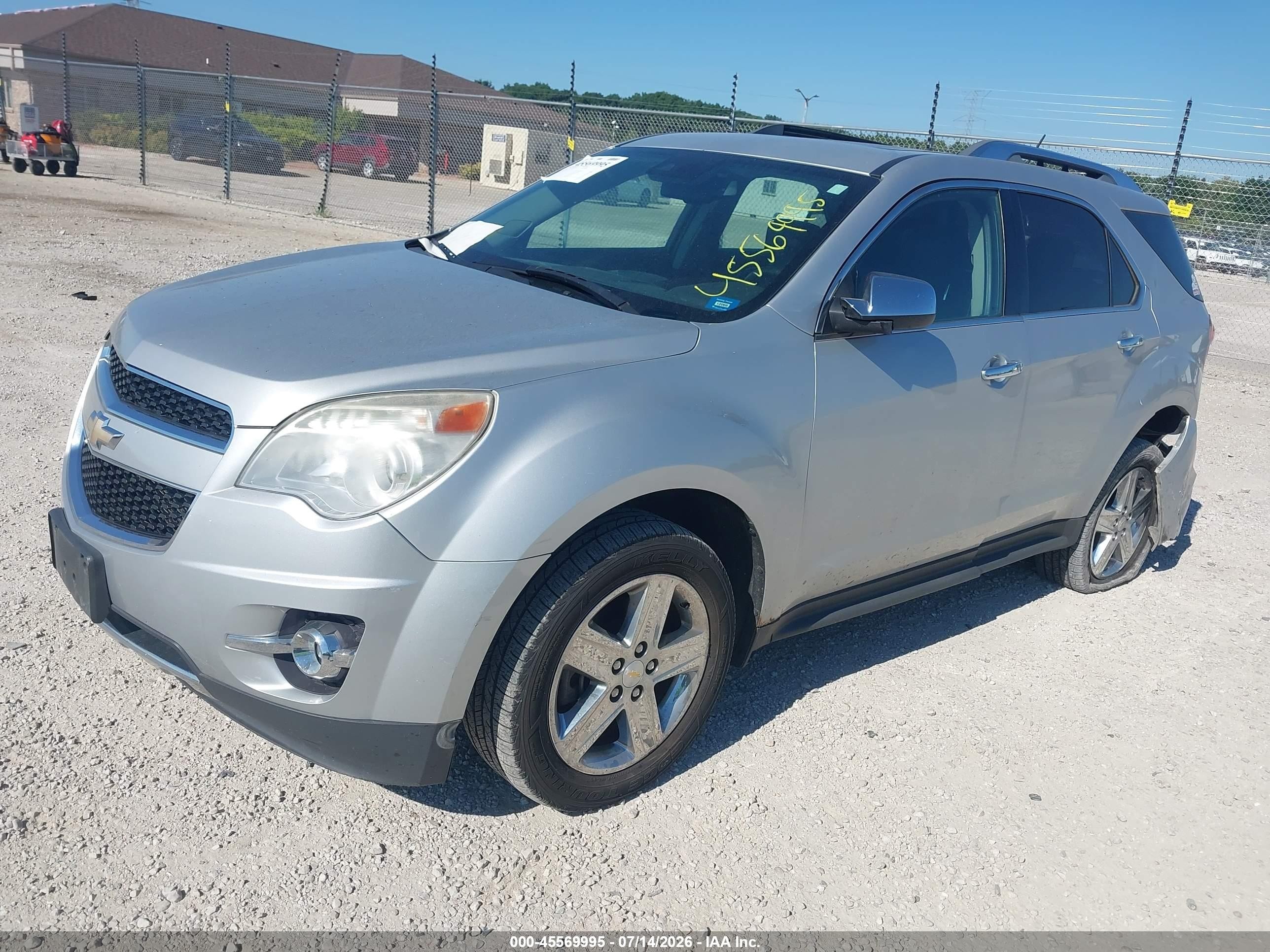 2015 Chevrolet Equinox Ltz Silver vin: 2GNFLHE33F6300352