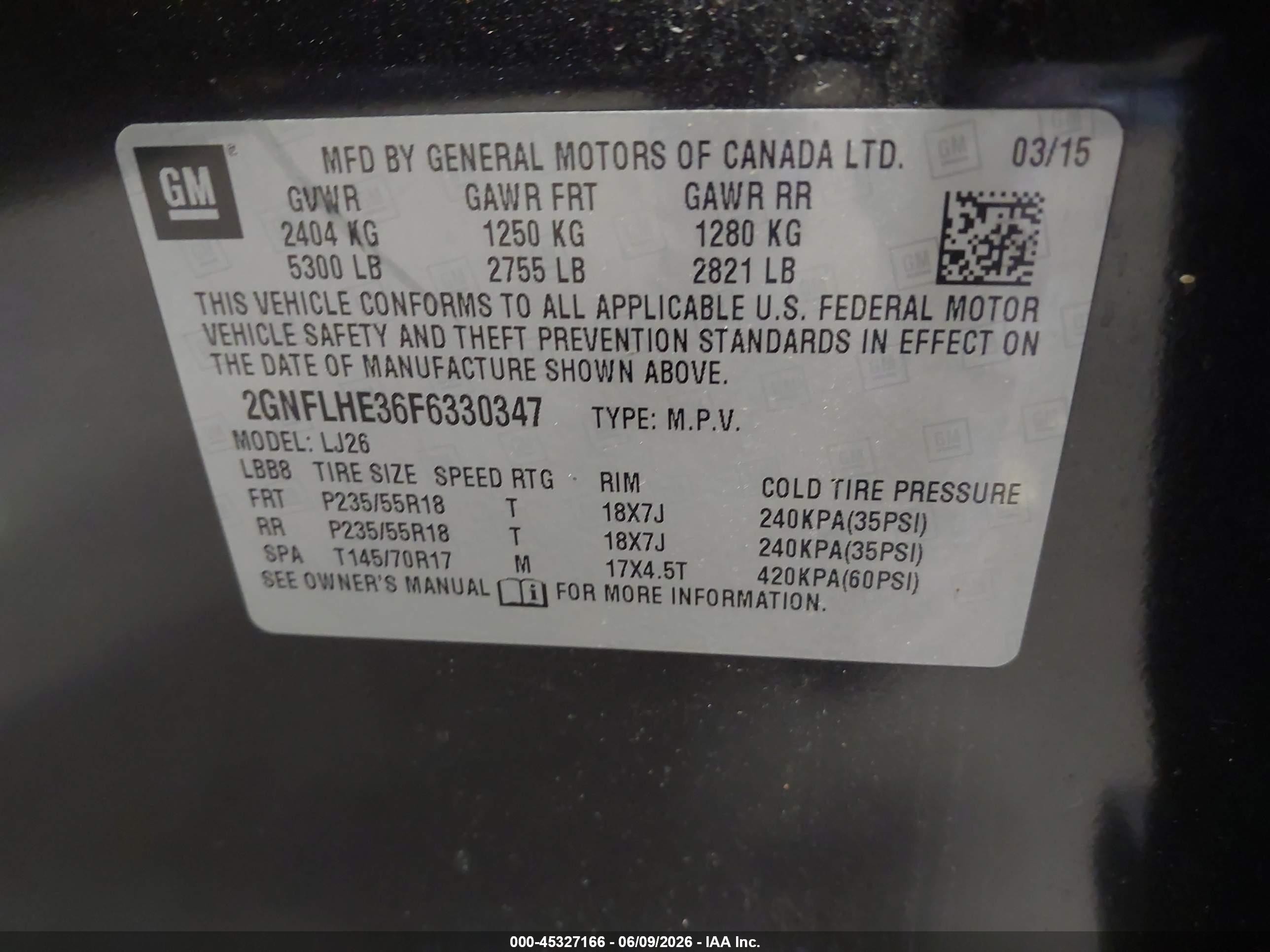 2015 Chevrolet Equinox Ltz Black vin: 2GNFLHE36F6330347