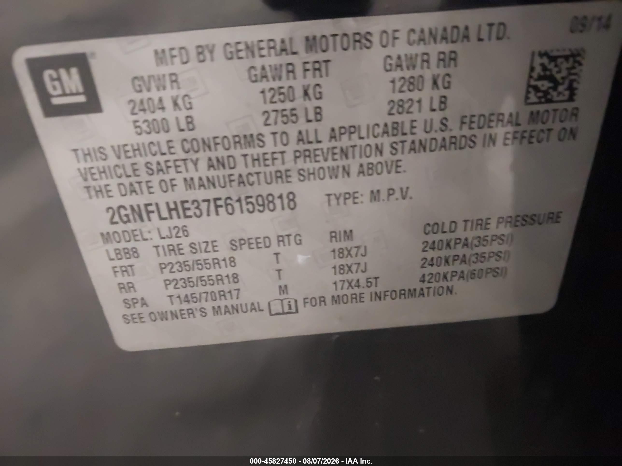 2015 Chevrolet Equinox Ltz Black vin: 2GNFLHE37F6159818