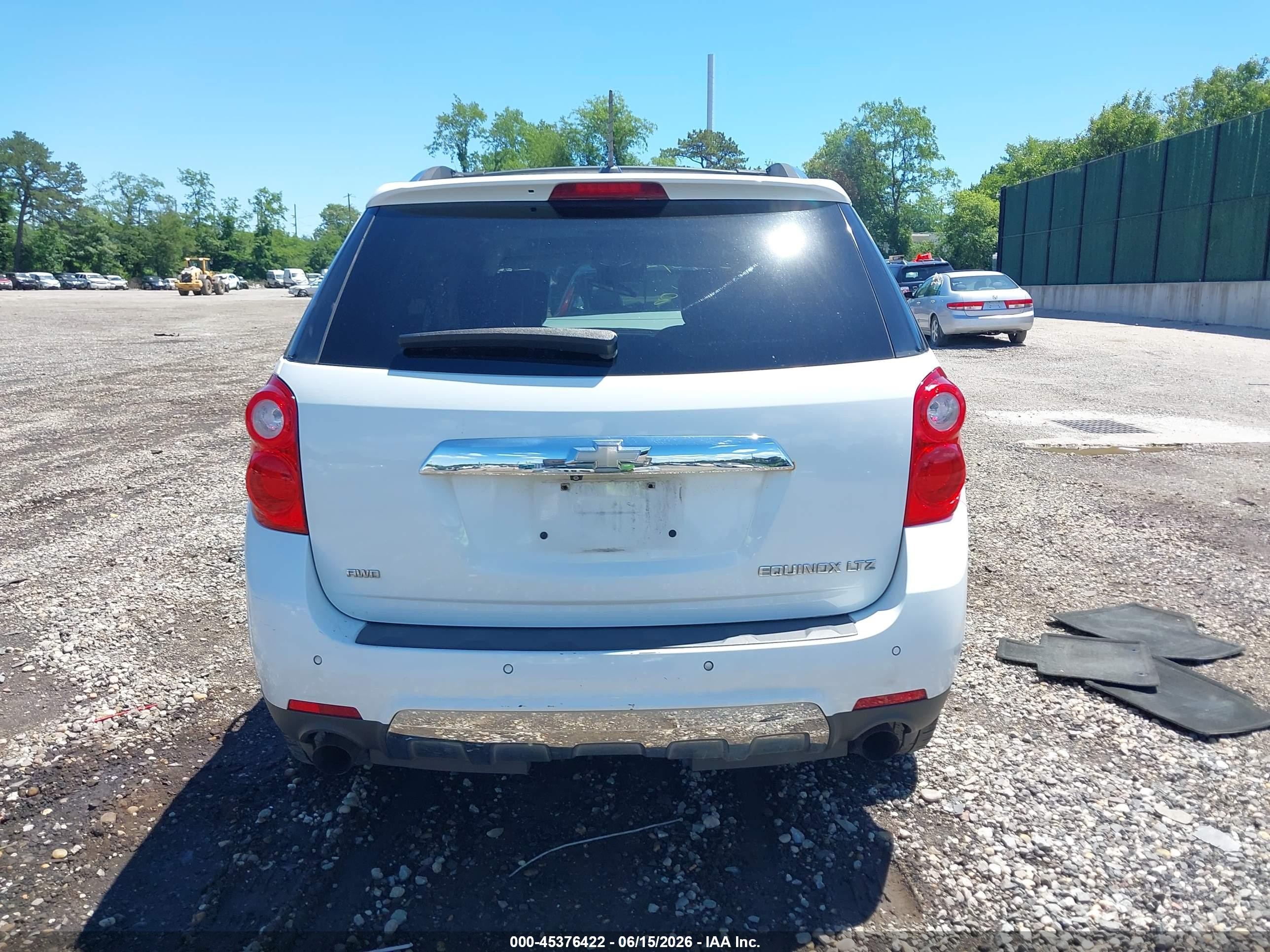 2015 Chevrolet Equinox Ltz White vin: 2GNFLHE39F6295741