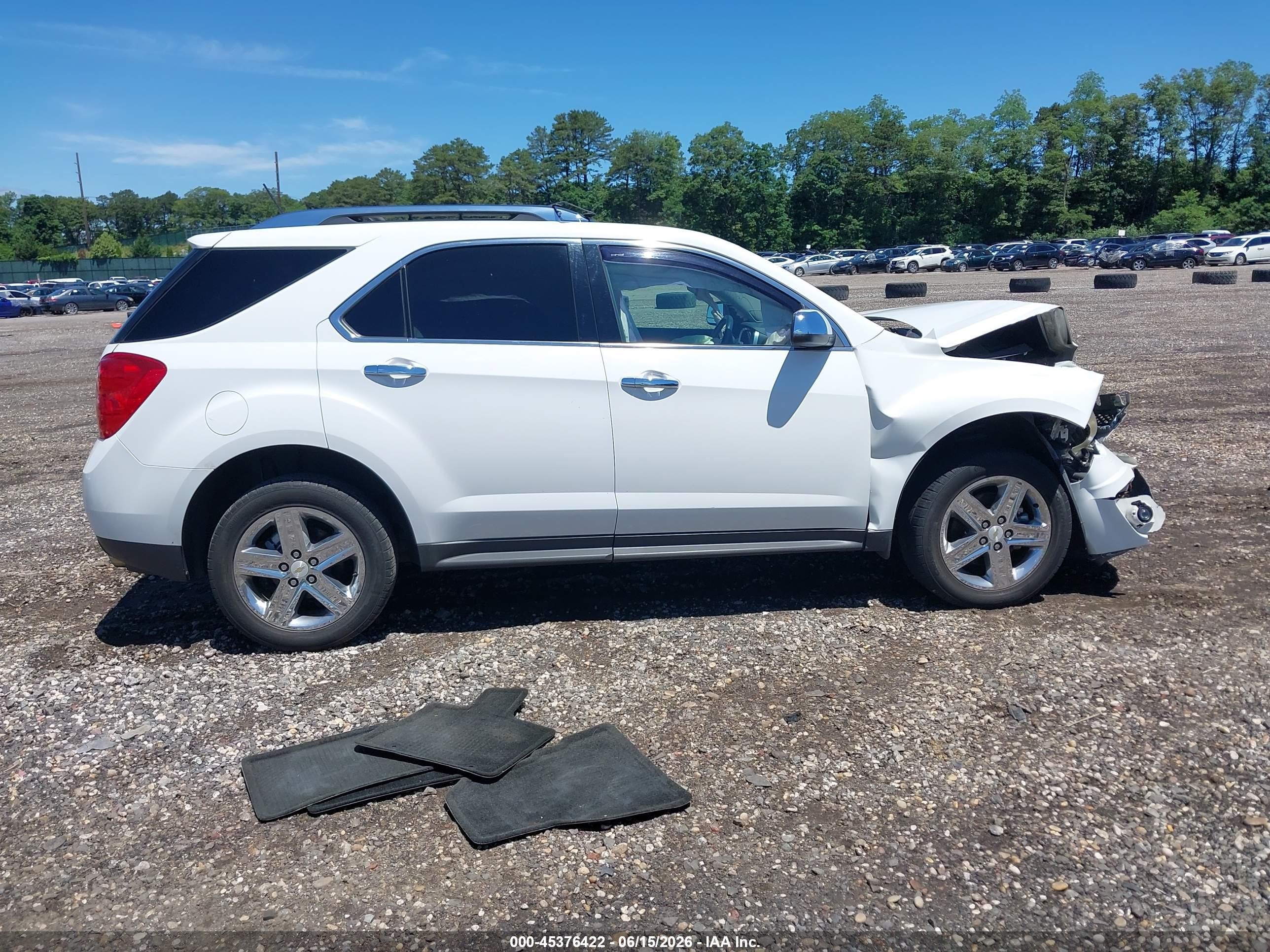 2015 Chevrolet Equinox Ltz White vin: 2GNFLHE39F6295741